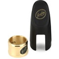 Photo of JodyJazz HRT1 Power Ring Ligature with Cap for Hard Rubber Tenor Saxophone Mouthpiece - Gold
