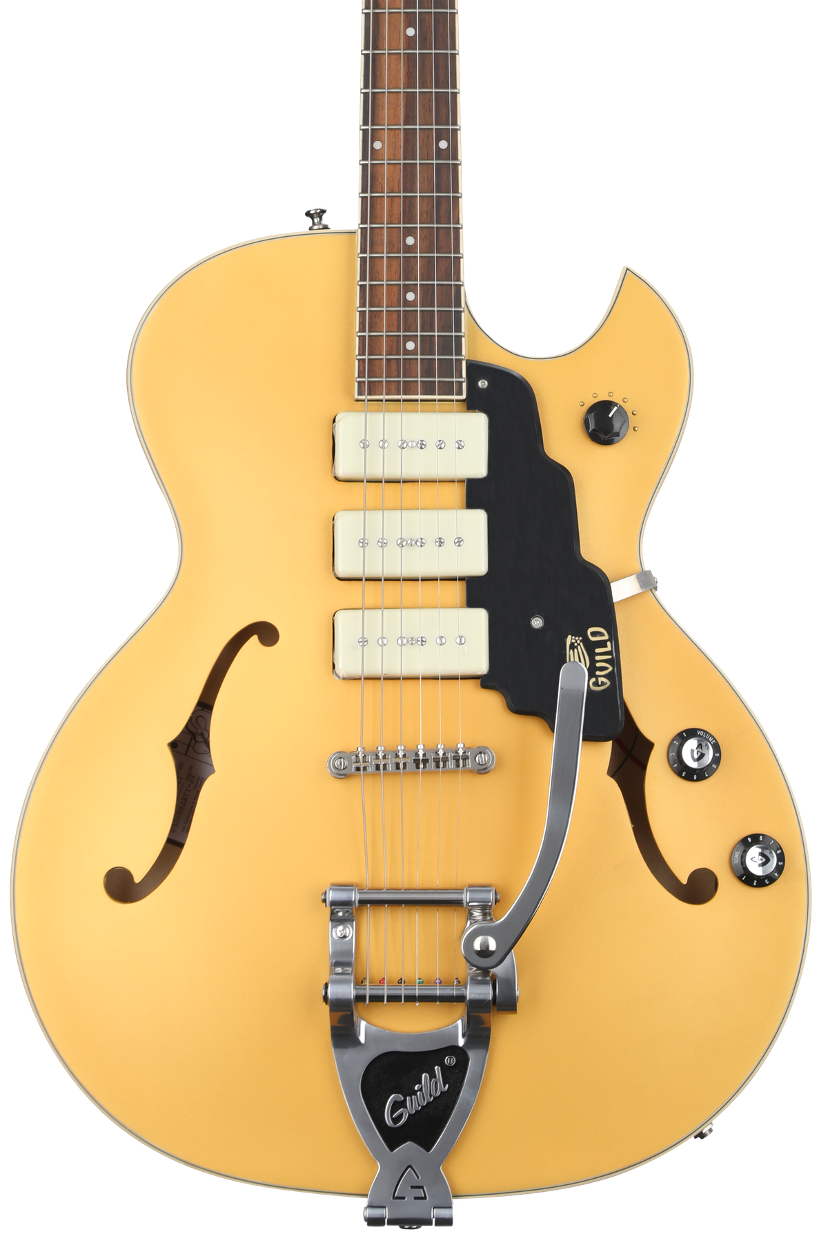 Guild Starfire I Jet90 ゴールド セミアコ ギグバッグ付き Guild Starfire I Jet 90 Electric Guitar - Satin Gold