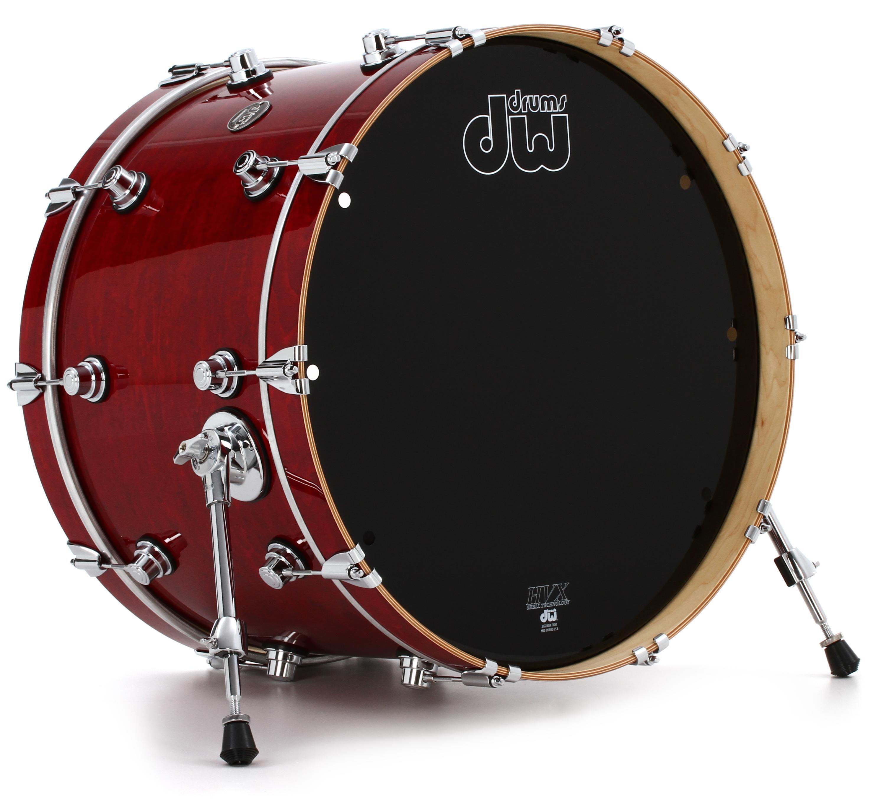 DW Performance Series Bass Drum - 14 x 22 inch - Cherry Stain Lacquer ...