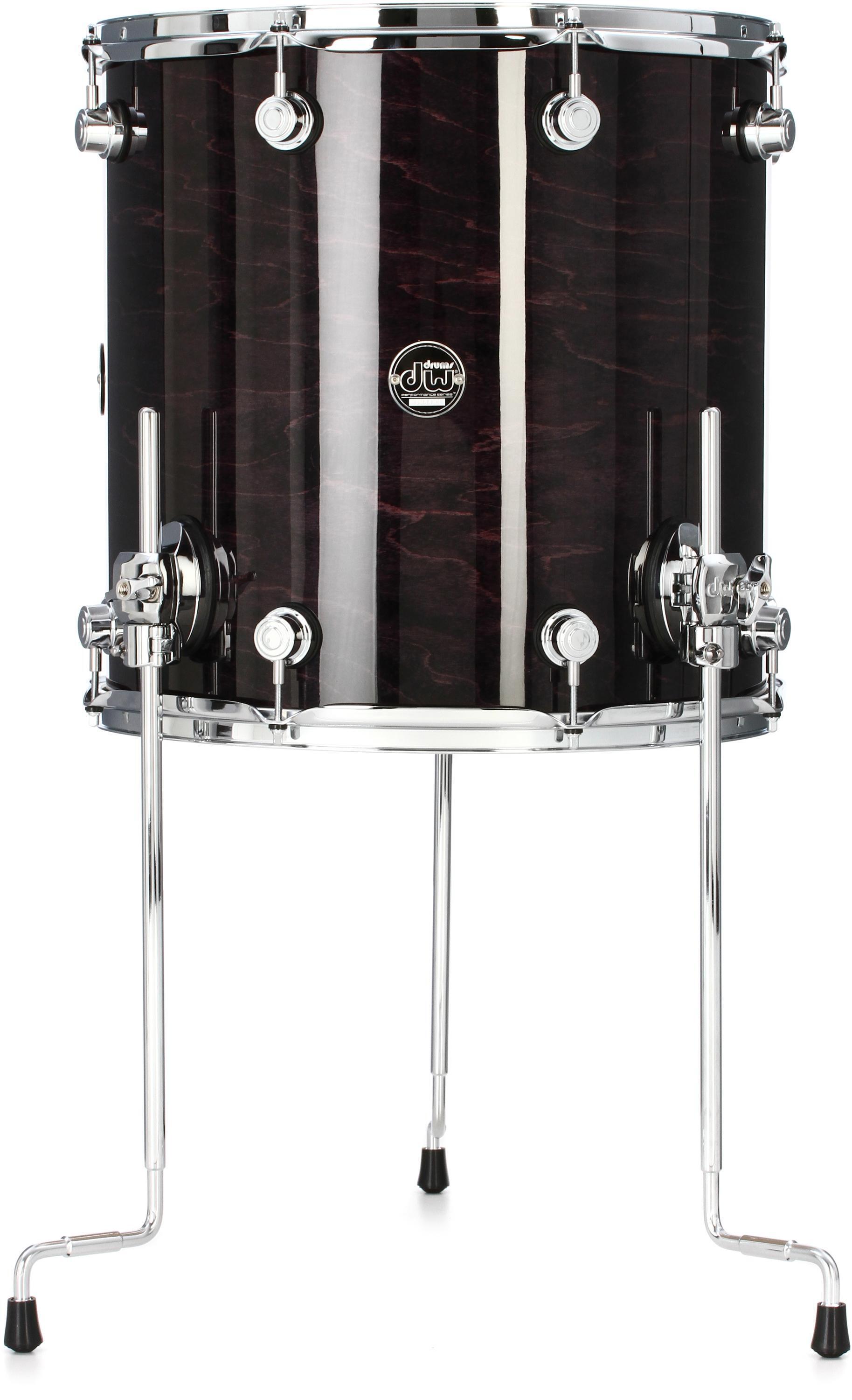 トム　No2 DW Performance Series Floor Tom - 16 x 16 inch - Ebony Stain