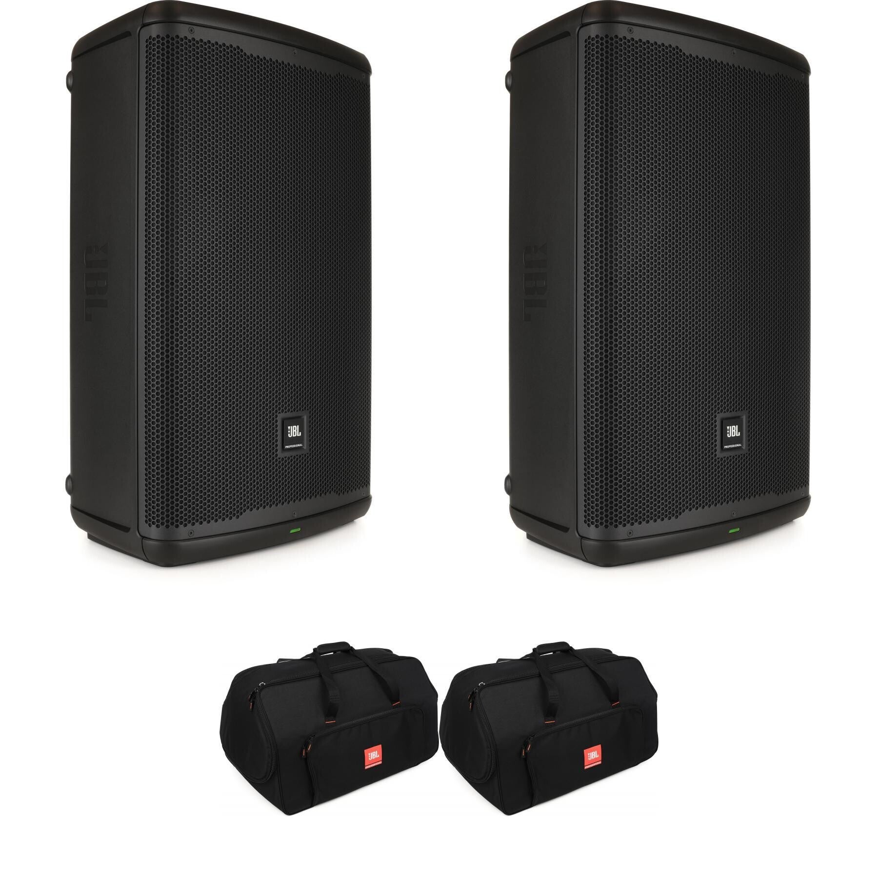 JBL EON 715 1,300-watt 15-inch Powered Speaker Pair with Bags | Sweetwater