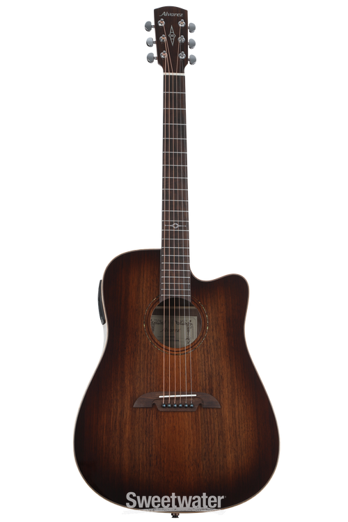 Alvarez ADWS77CESHB Artist Elite Series Slim Body Dreadnought Cutaway  Acoustic-Electric Guitar, Shadowburst Finish - Bill's Music