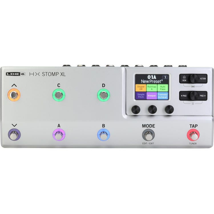 Line 6 HX Stomp XL Guitar Multi-effects Floor Processor Worship Bundle -  Silver