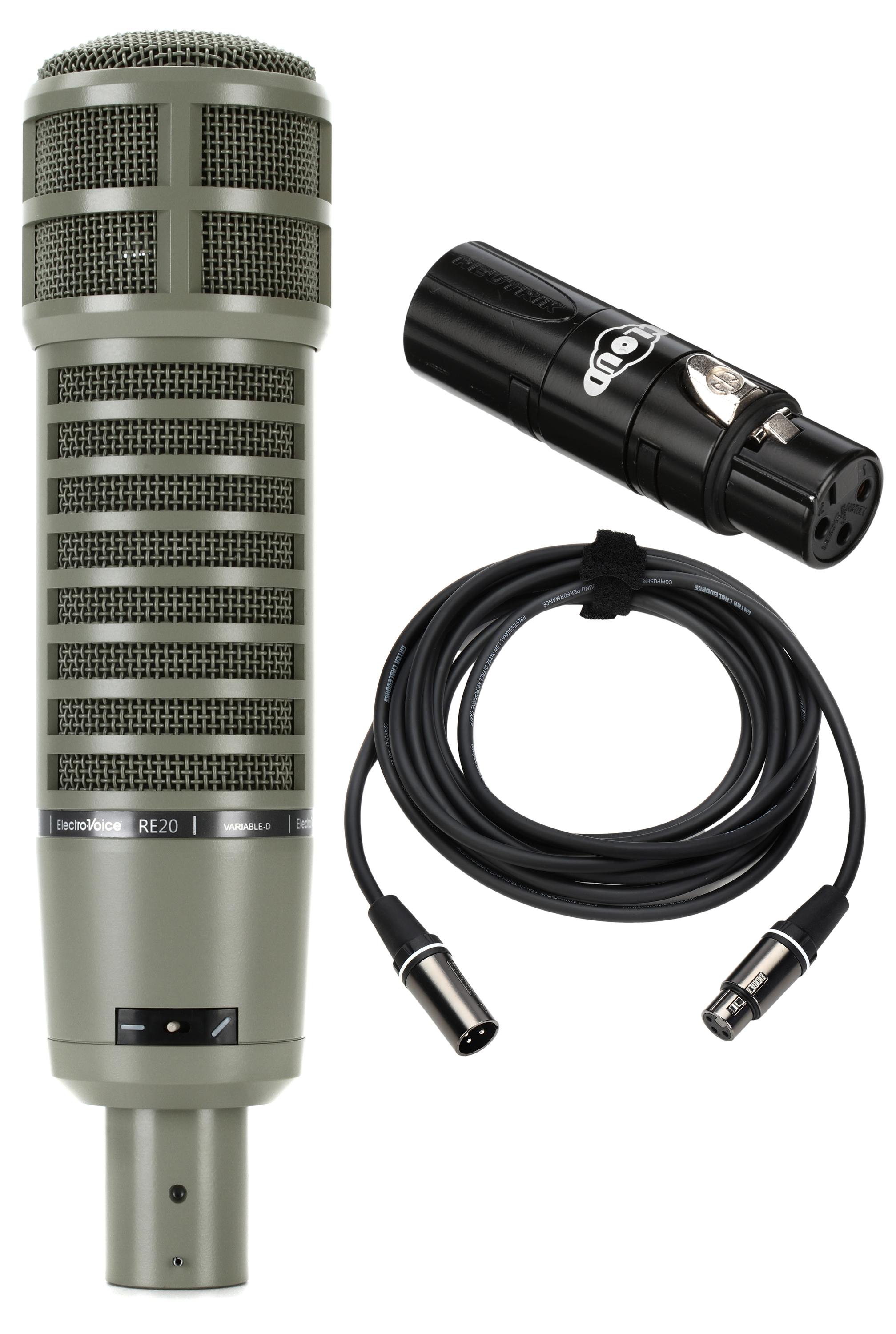 Electro-Voice RE20 Broadcast Microphone with Cloud In-line Preamp