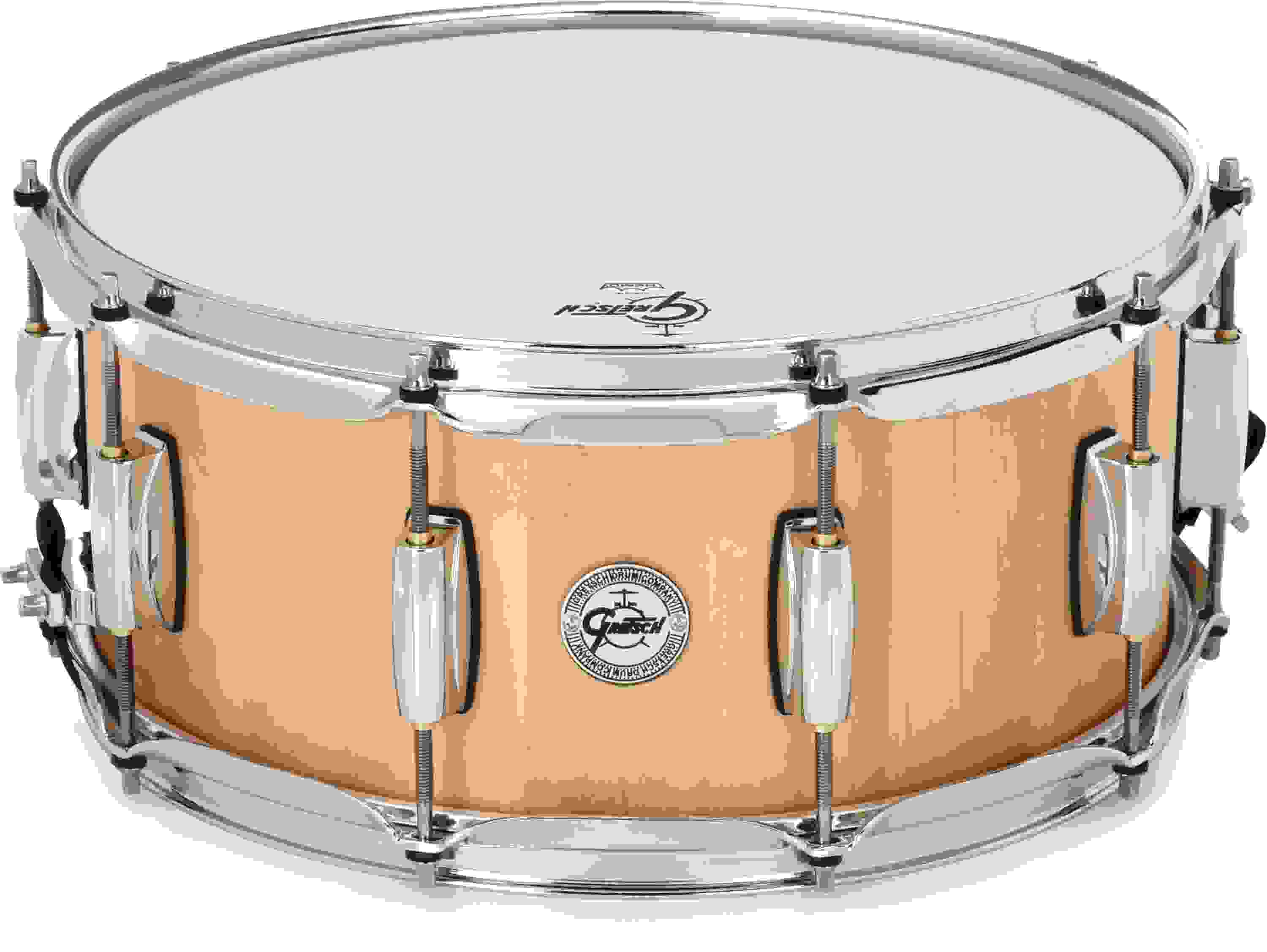 Gretsch Drums Maple Stave Snare Drum - 6.5 inches by 14 inches, Satin Natural