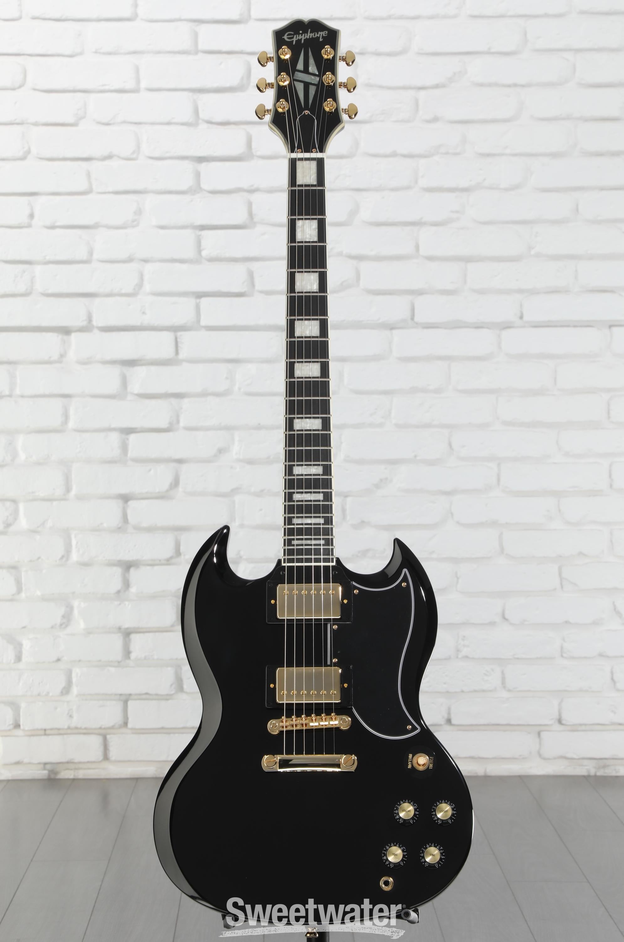Epiphone SG Custom Ebony レフティ Epiphone SG Custom Left-handed Electric Guitar - Ebony