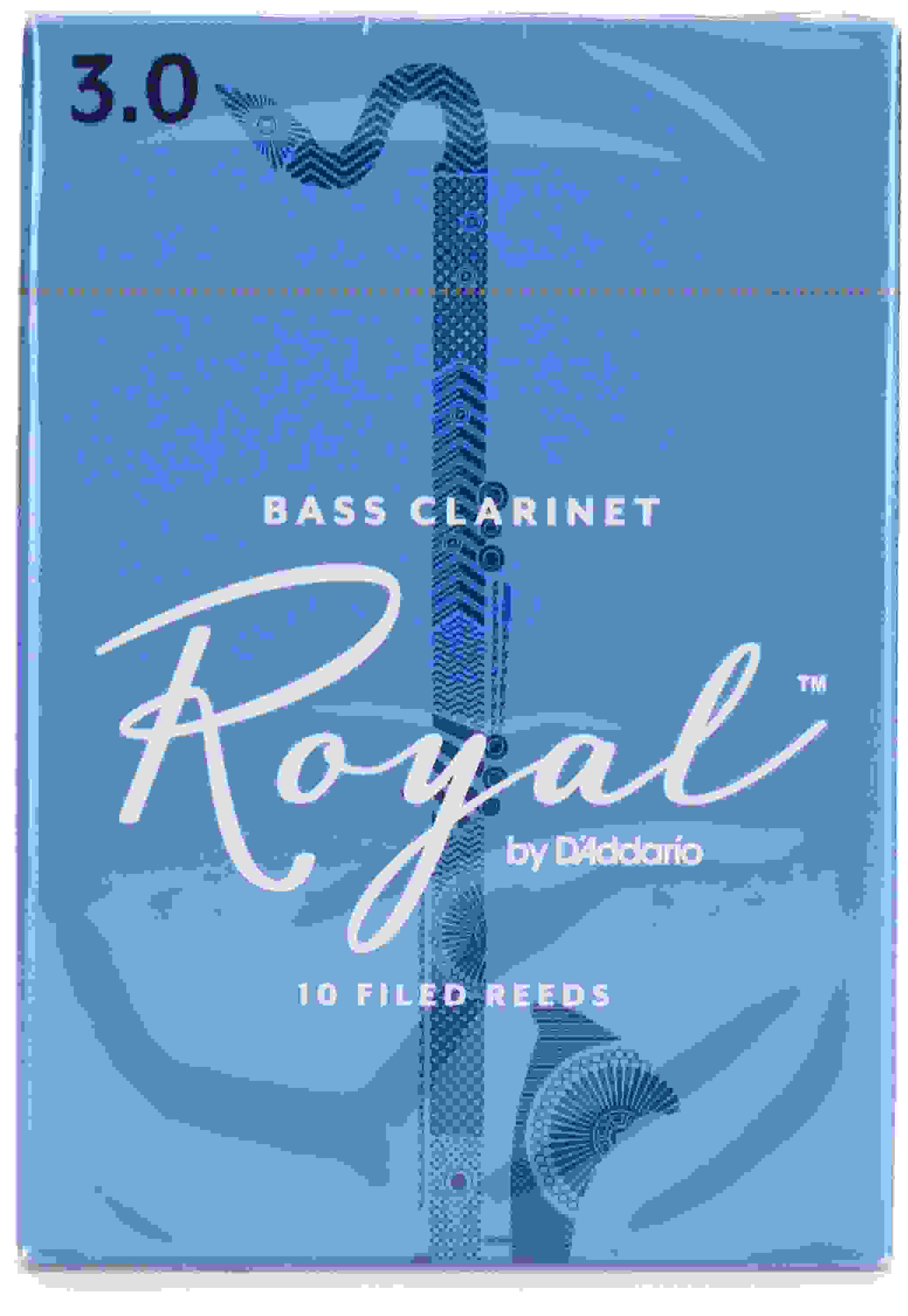 D'Addario Royal Bass Clarinet Reeds - 3.0 (10-pack)
