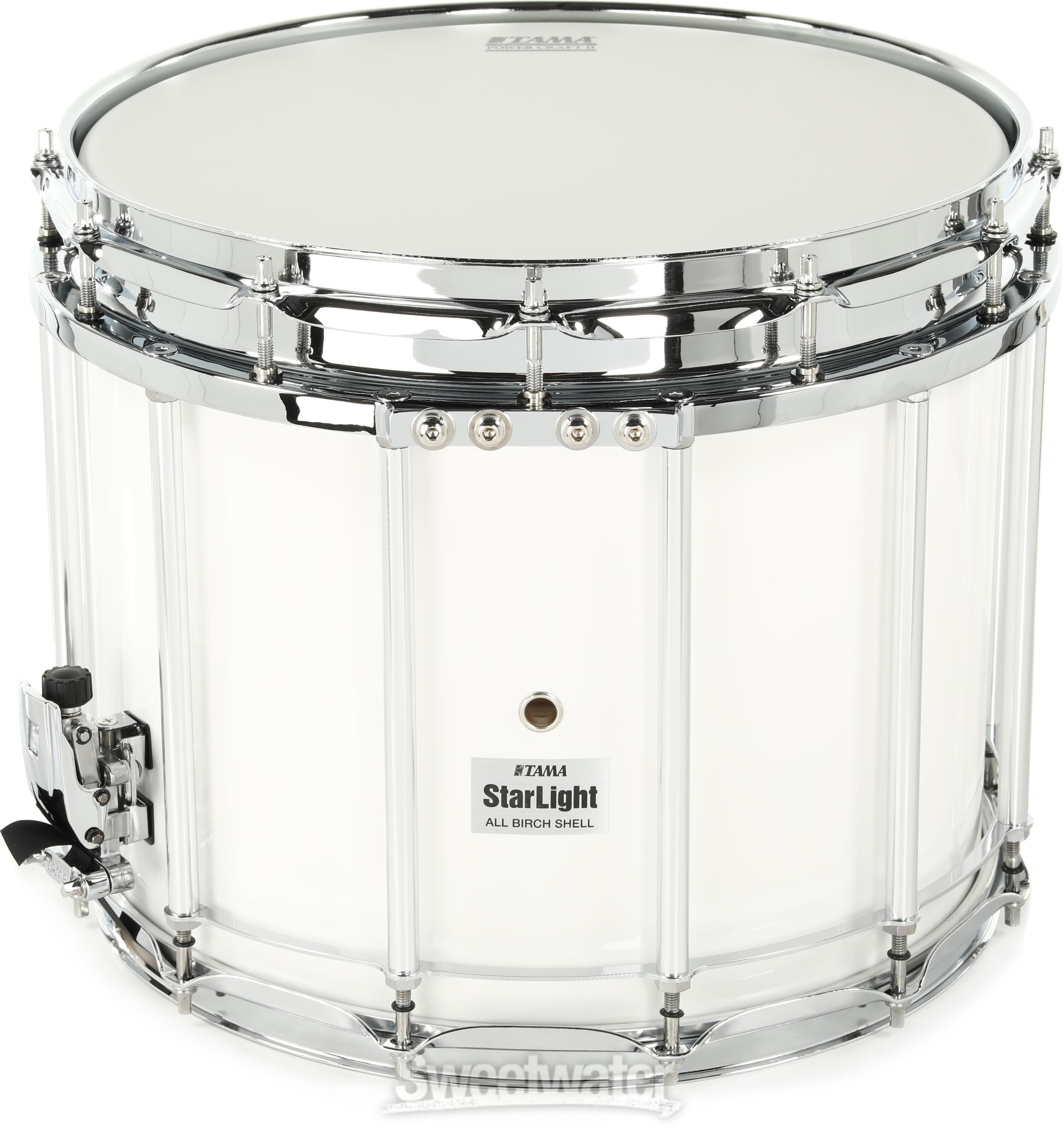 Tama StarLight Marching Snare Drum - 12-inch x 14-inch, Sugar White