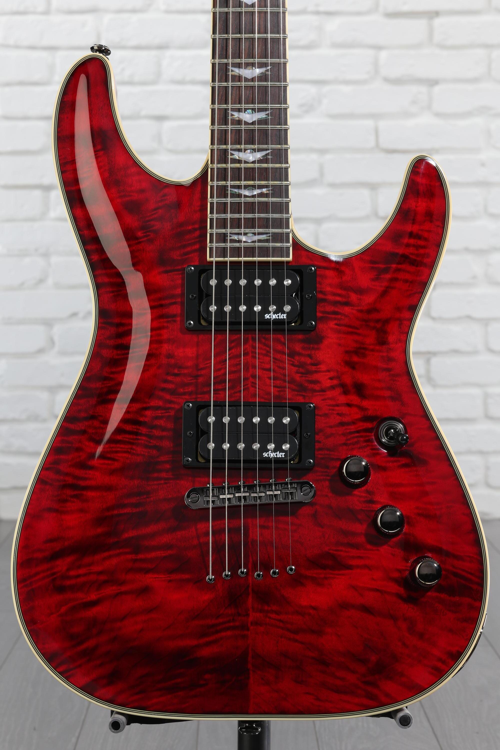 本日終了！エレキギターSCHECTER OMEN EXTREME6シリーズ美品！ Schecter Omen Extreme-6 Electric Guitar - Black Cherry | Sweetwater