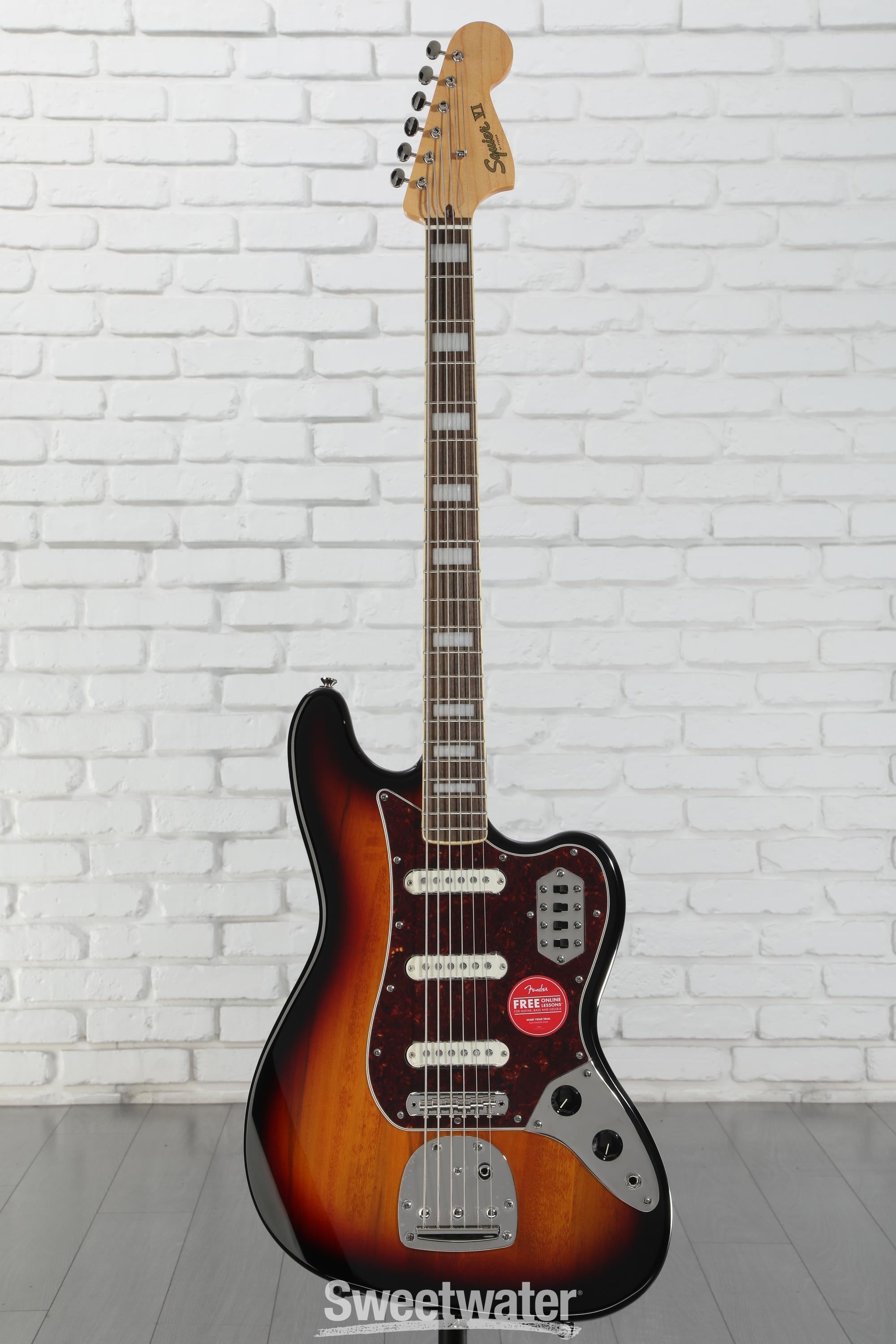 ギター Squier by Fender Classic Vibe Bass Vi Squier Classic Vibe Bass VI Guitar - 3-tone Sunburst