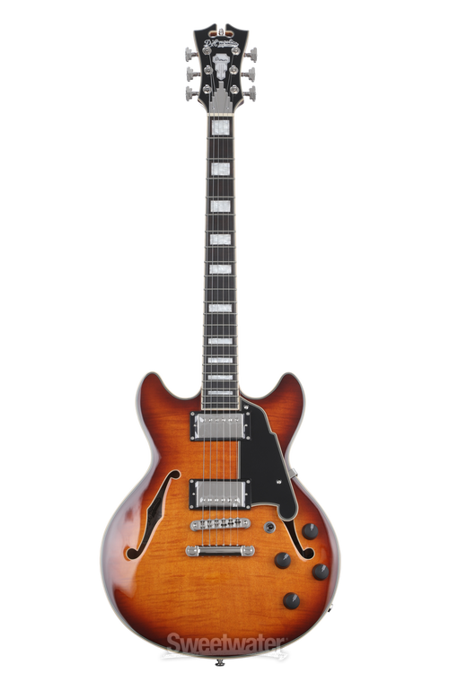 D'Angelico Premier Mini DC - Dark Iced Tea Burst with D'Angelico Premier Mini DC - Dark Iced Tea Burst with