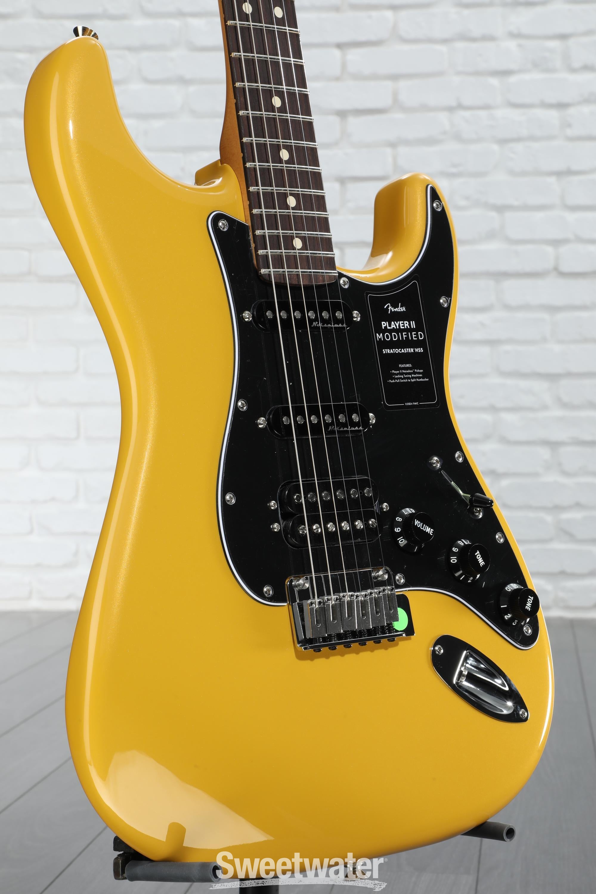 Fender Player II Modified Stratocaster HSS Electric Guitar - Sunshine Yellow, Rosewood Fingerboard