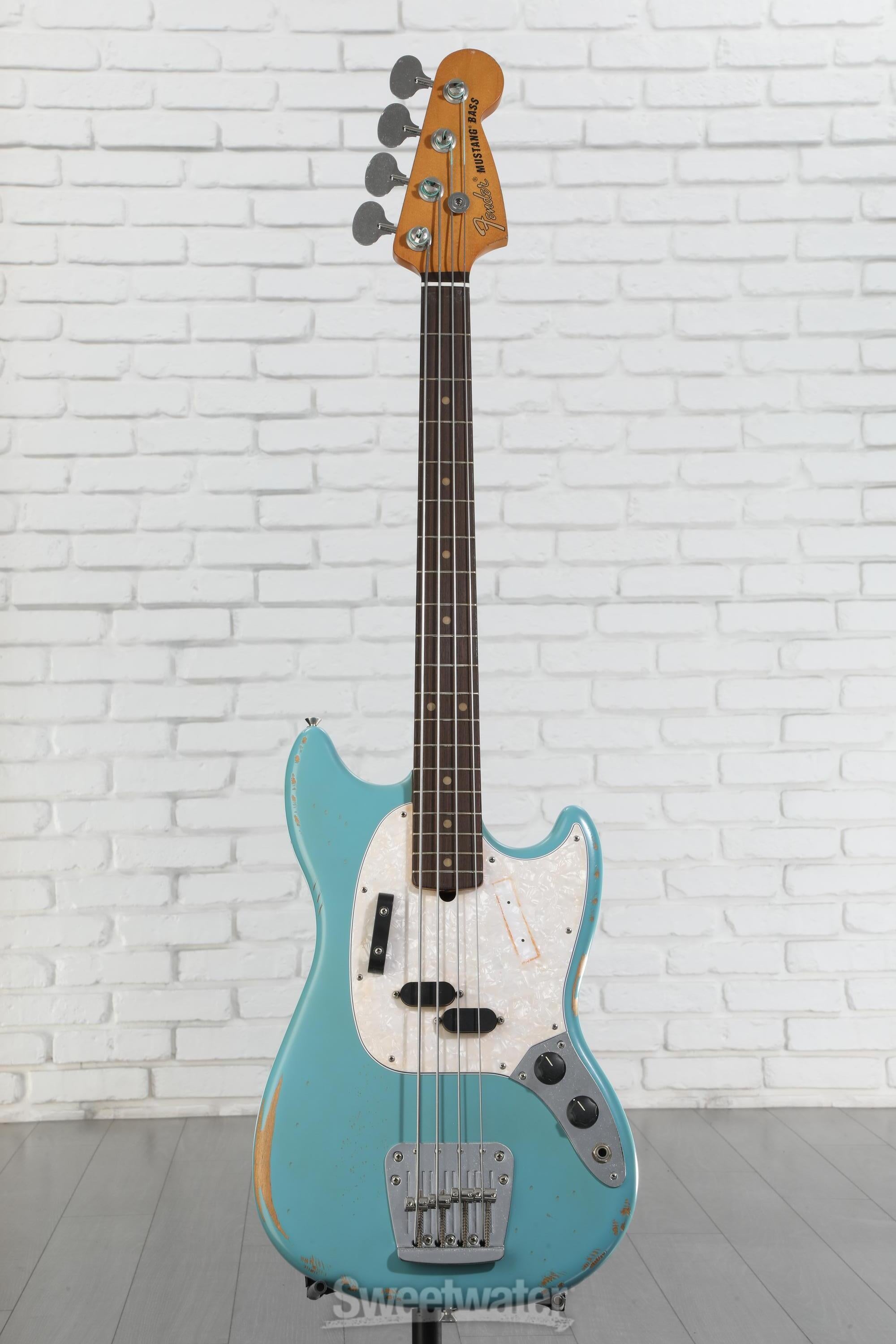 ベース Fender JMJ Road Worn Mustang Bass Amazon.com: Fender JMJ Road Worn Mustang Bass, Faded Daphne