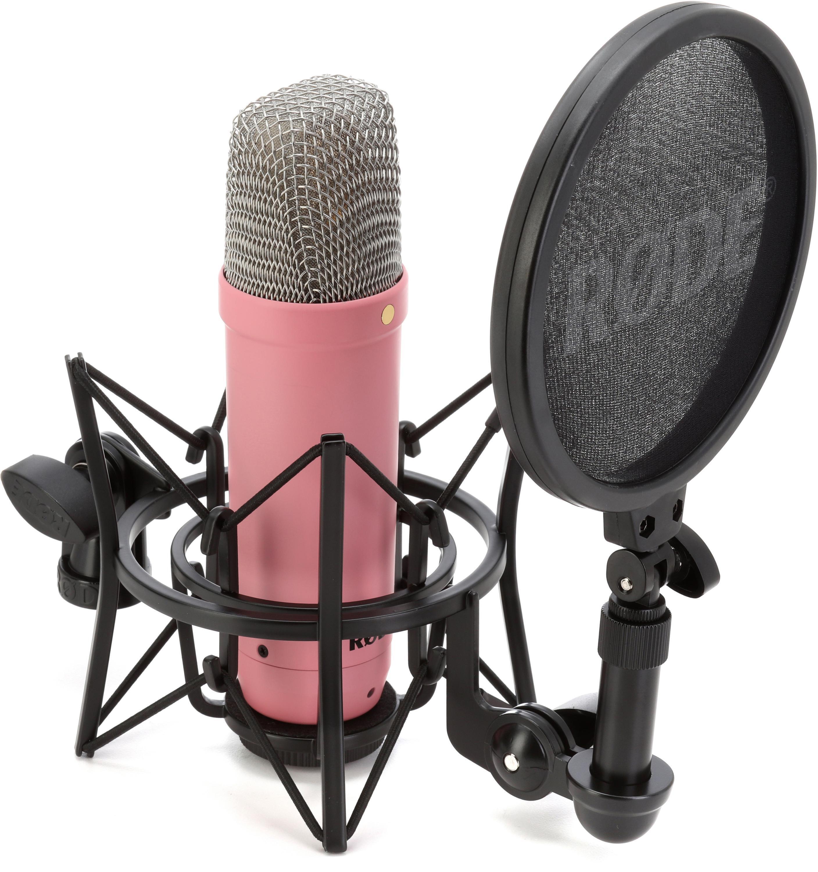 Rode NT1 Signature Series Condenser Microphone with SM6 Shockmount and Pop  Filter - Pink