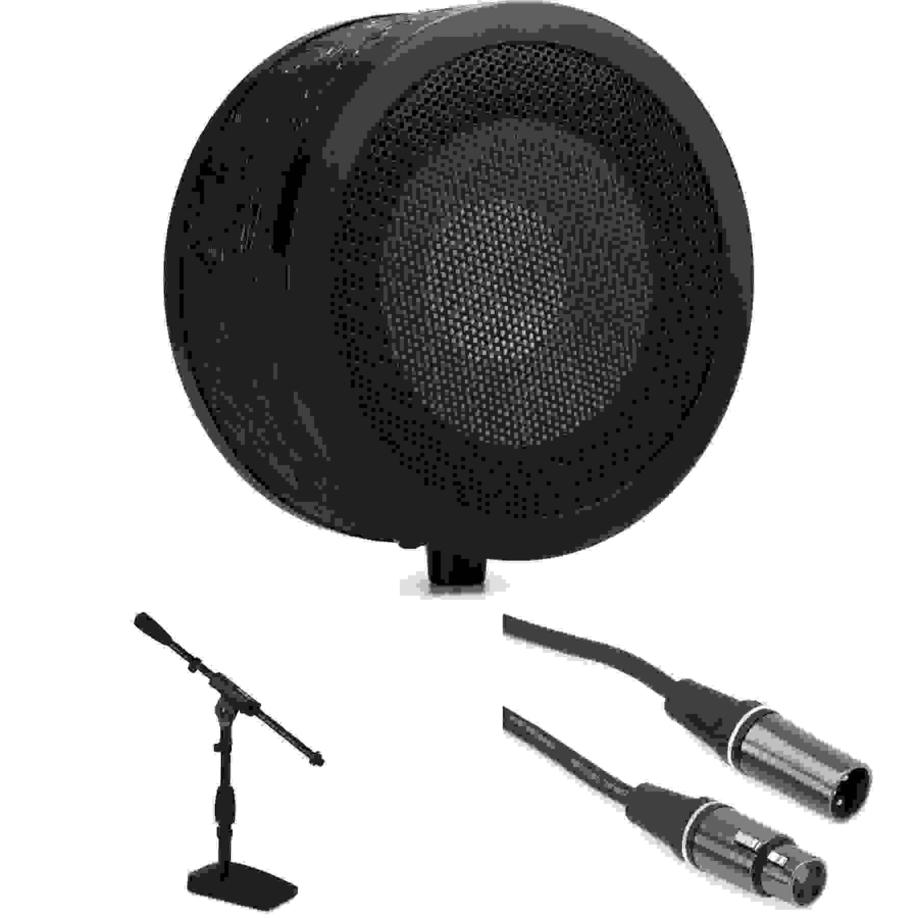 Solomon LoFReQ Sub-style Dynamic Microphone Bundle with Stand and Cable - Western Black