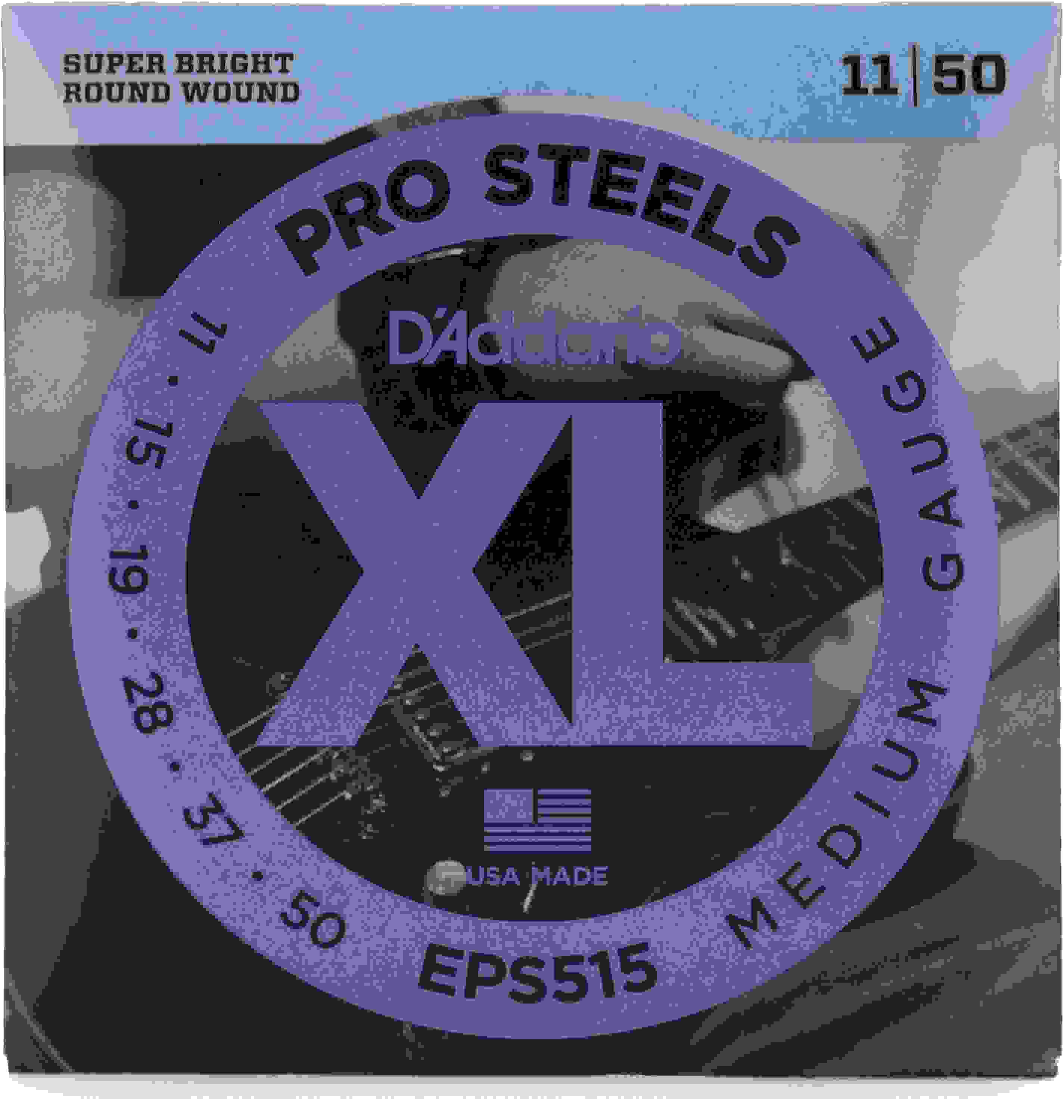 D'Addario EPS515 XL ProSteels Electric Guitar Strings - .011-.050 ...