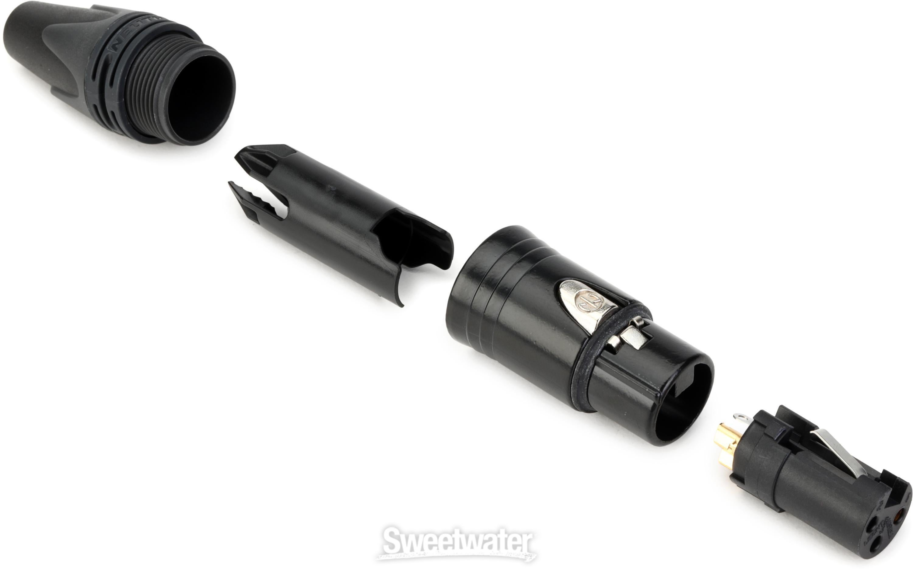 Neutrik NC3FXX-B 3-pole Female XLR Cable-mount Connector | Sweetwater