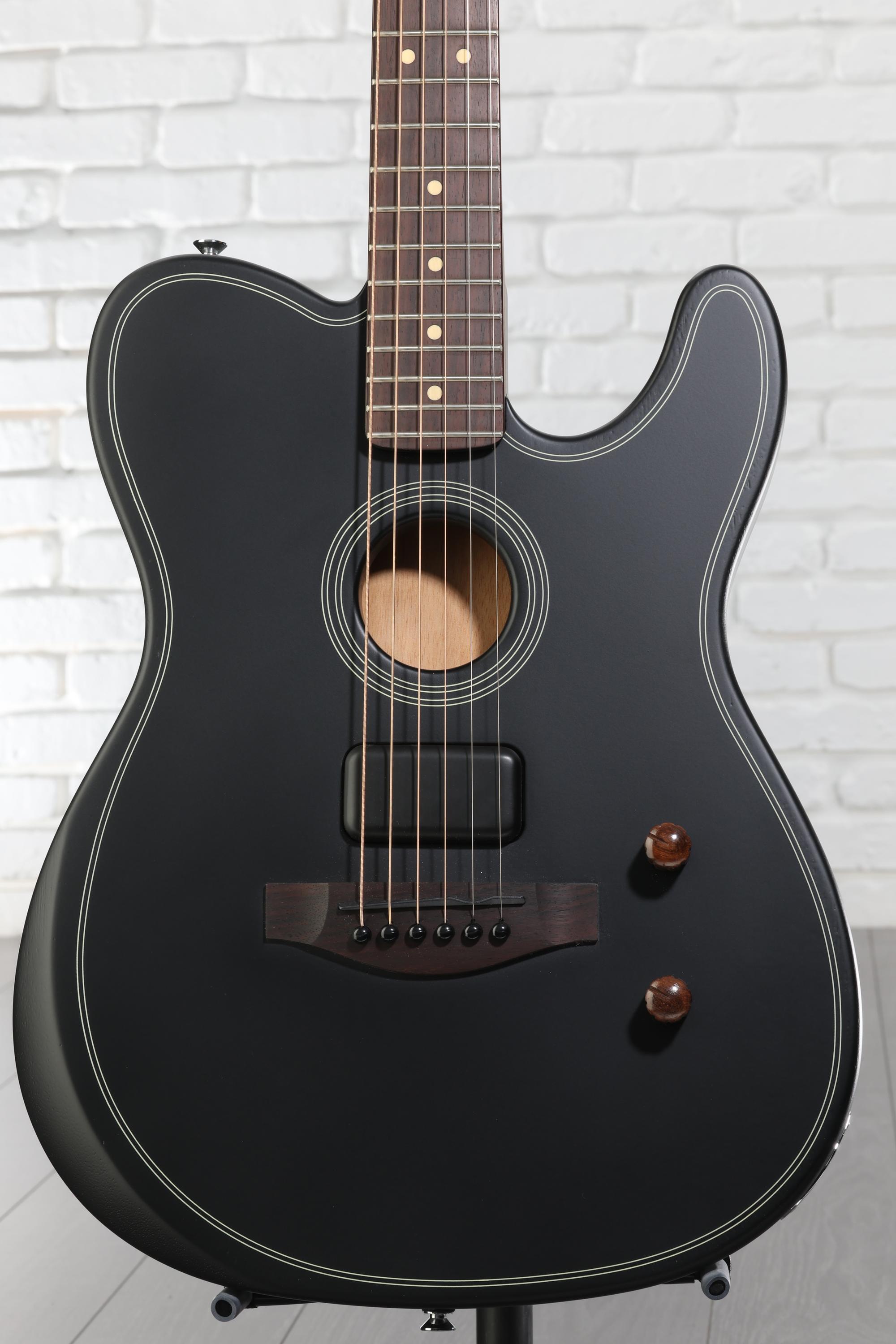 ギター Fender Acoustasonic Standard Black Fender Acoustasonic Standard Telecaster Acoustic-electric Guitar