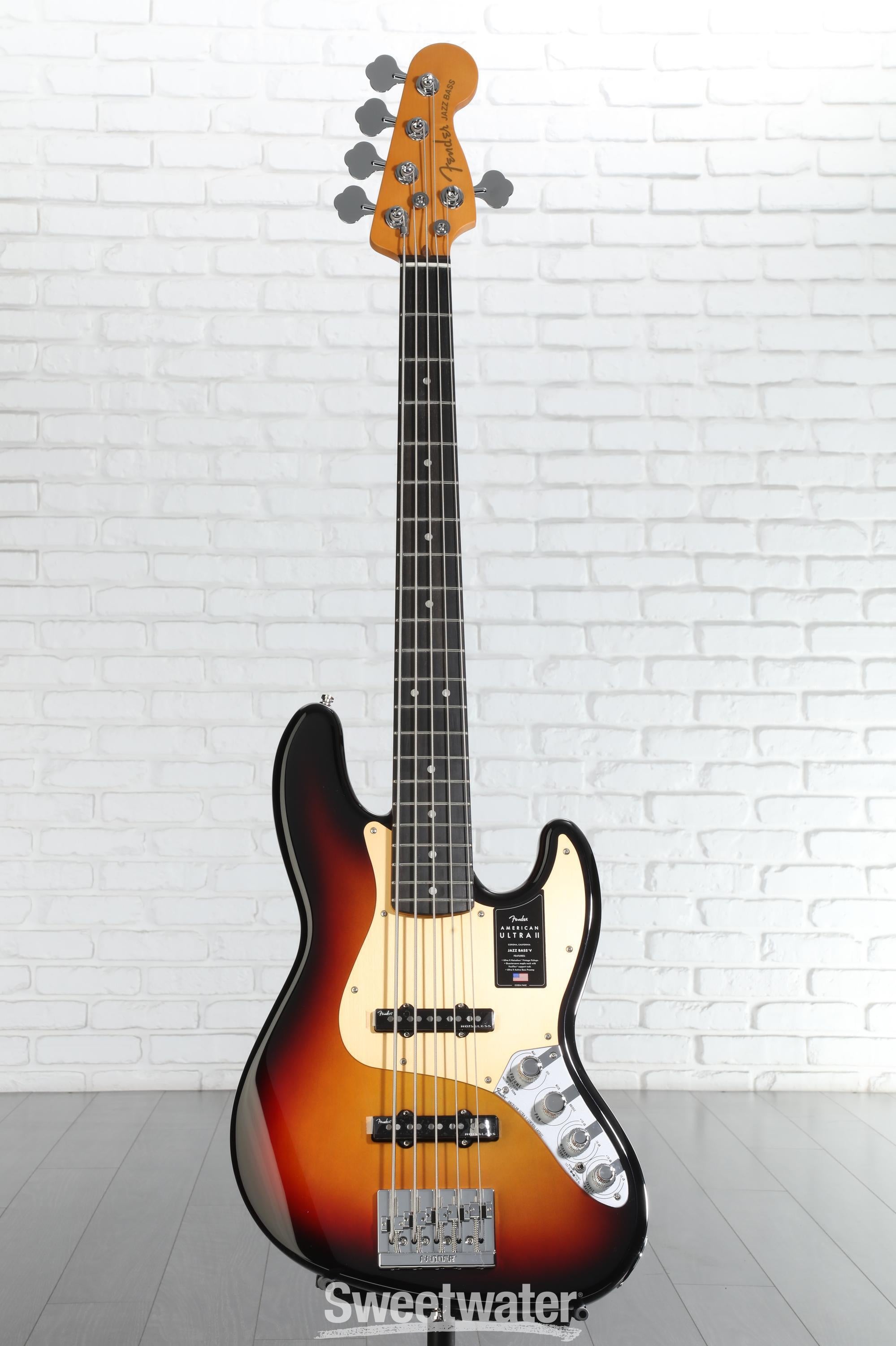 Fender American Ultra II Jazz Bass V - Ultraburst, Ebony