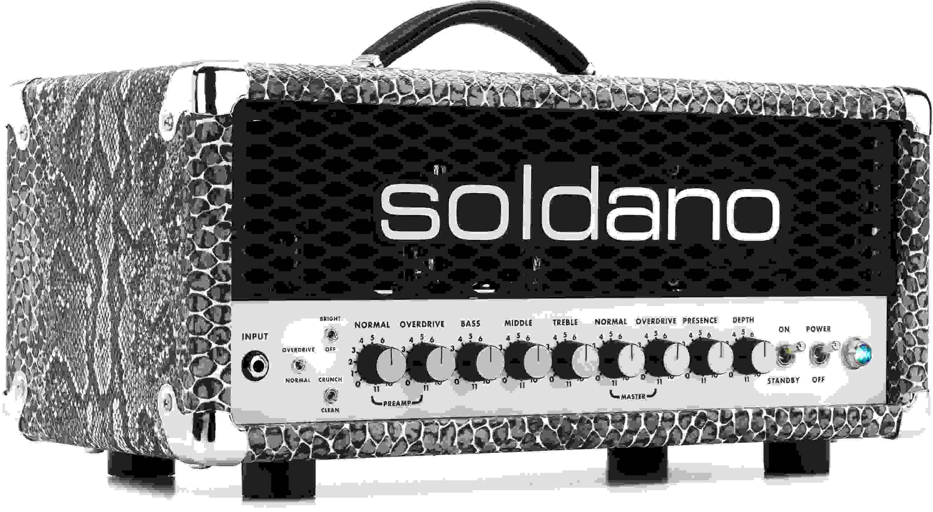 Soldano SLO-30 Super Lead Overdrive 30-watt Tube Head - Snake Skin with Metal Grille