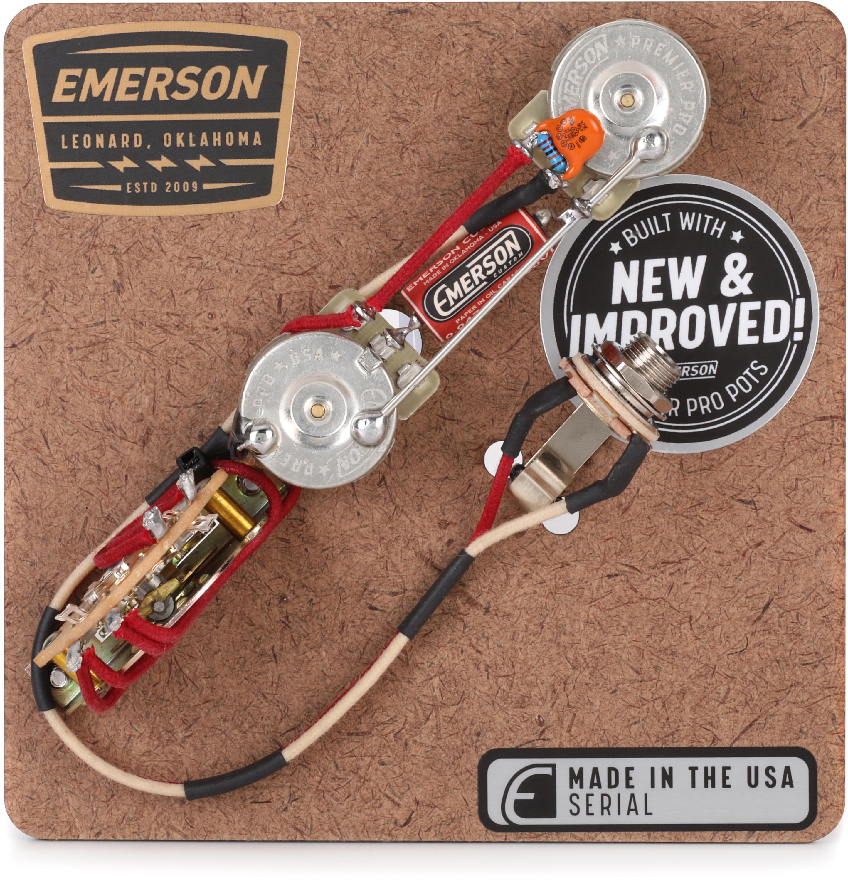 Emerson Custom 3-way Reverse Layout Prewired Kit for Fender Telecasters ...