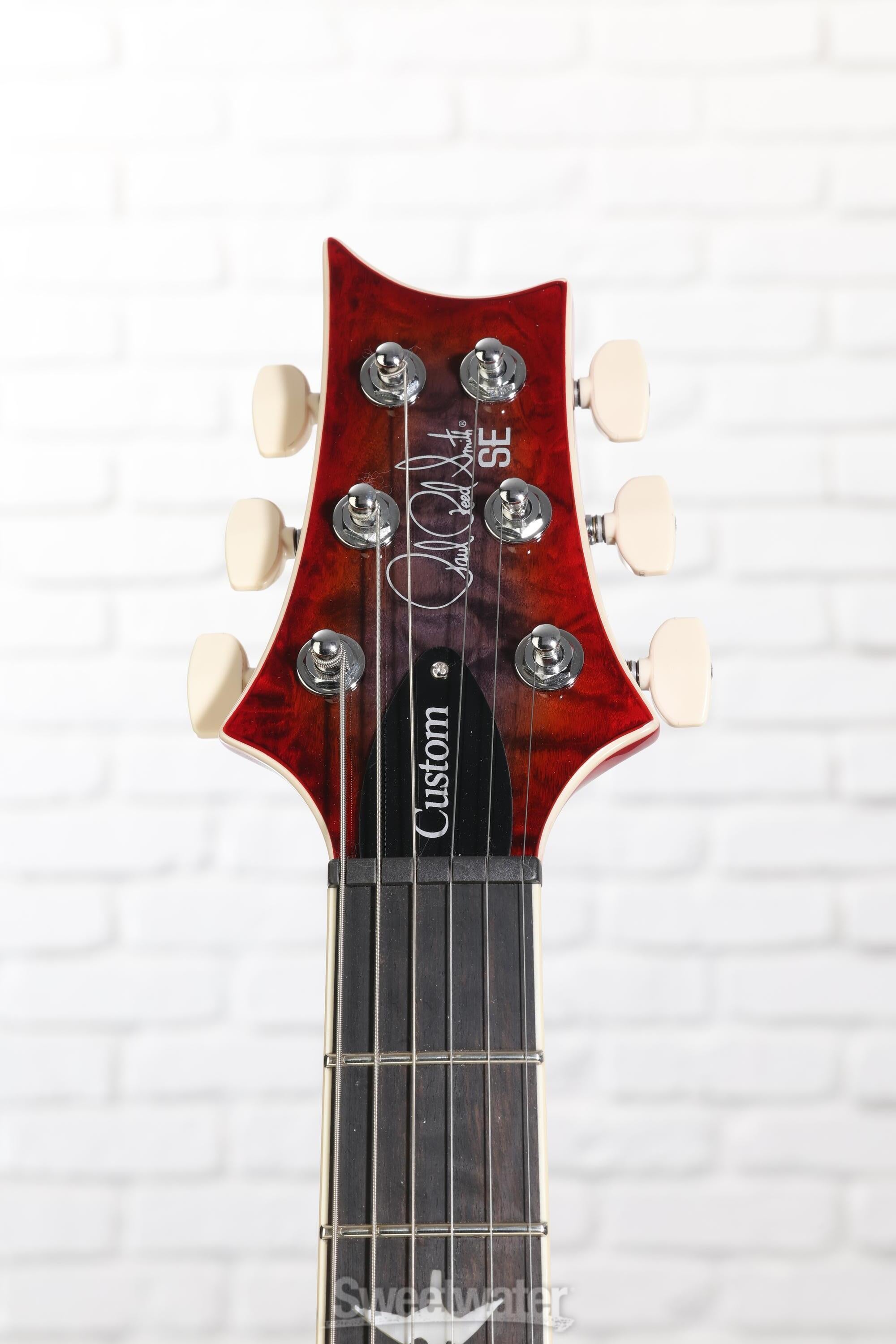 PRS SE Custom 24-08 Quilt Electric Guitar - Charcoal Cherry Burst