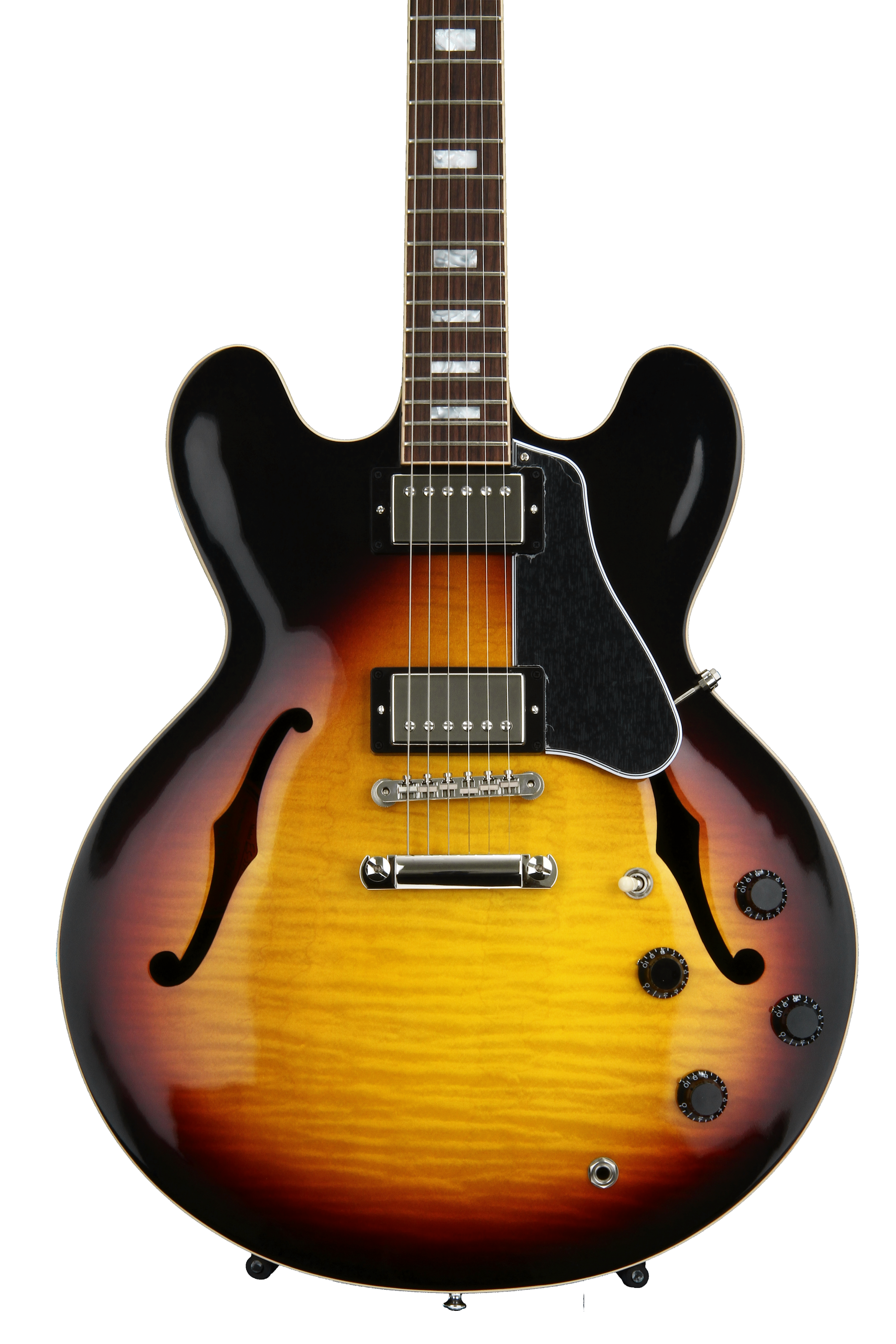 ギター Gibson ES-335 Satin Sunset Burst Gibson ES-335 Slim Neck Sunset Burst | Sweetwater
