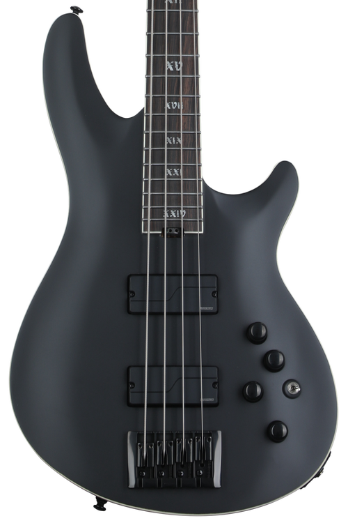 Schecter SLS Evil Twin-4 Bass Guitar - Satin Black | Sweetwater