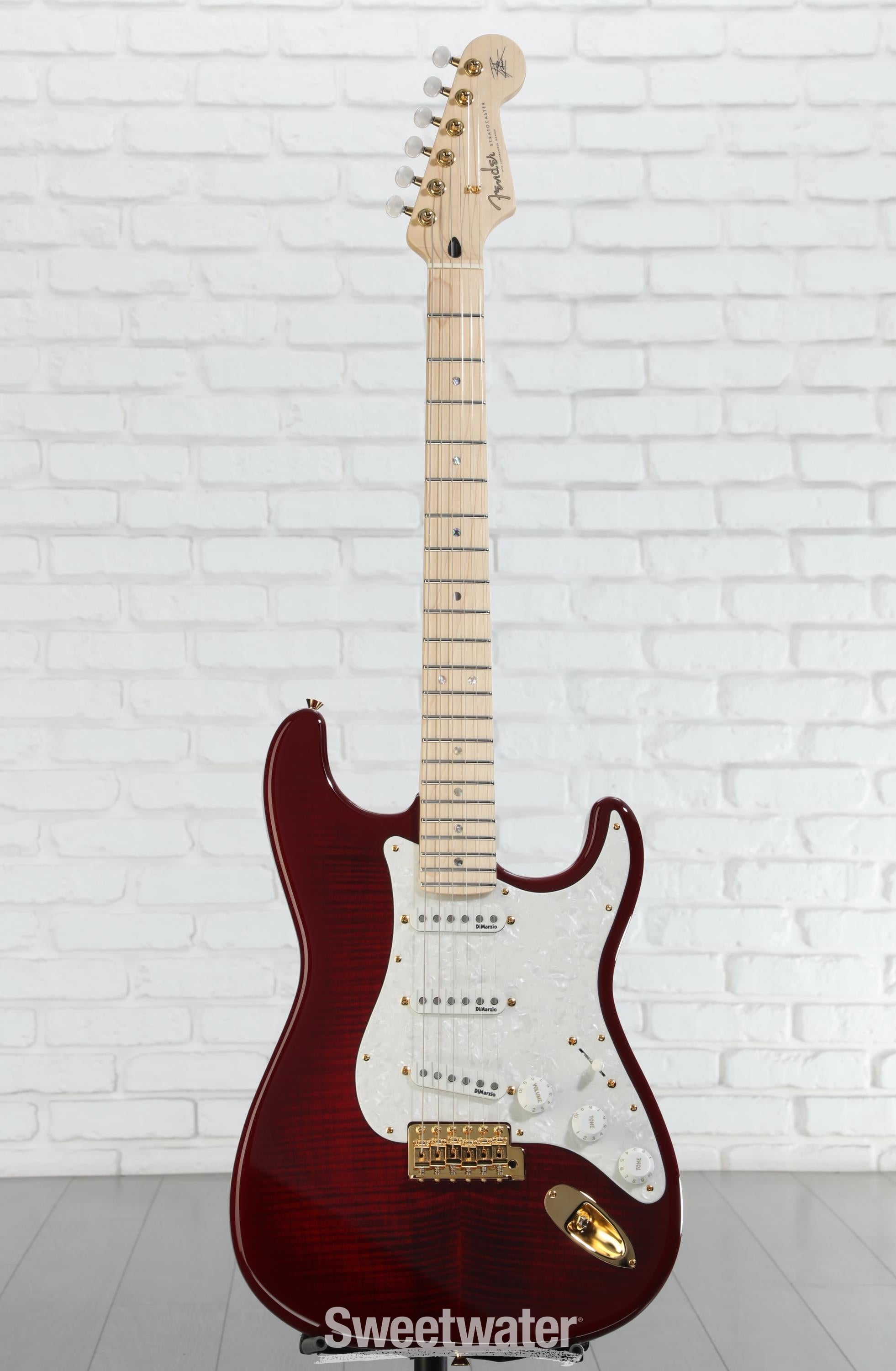 ギター fender stratocaster Fender Richie Kotzen Stratocaster Transparent Red Burst