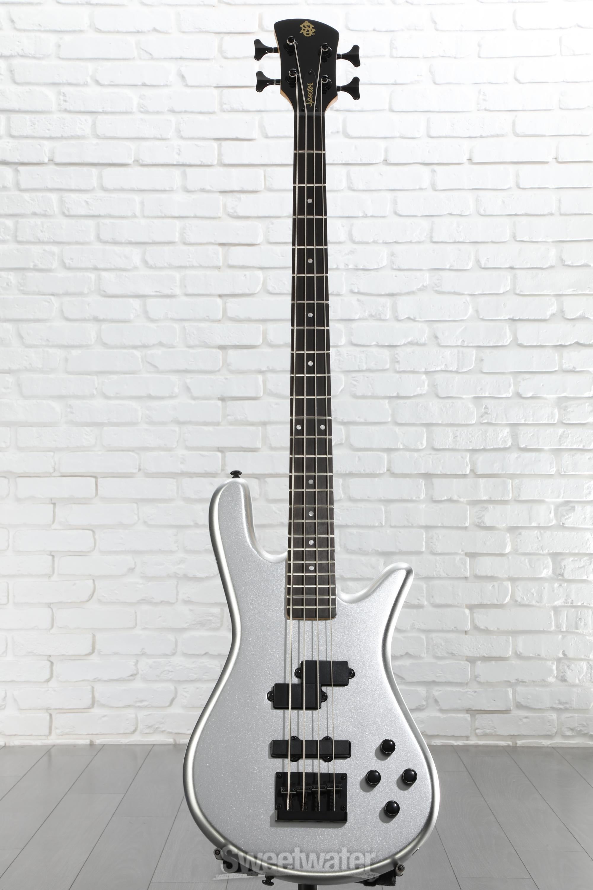 ベース Spector Performer 4 SPECIAL ACTIVE Spector Performer 4 Bass Guitar - Silver | Sweetwater