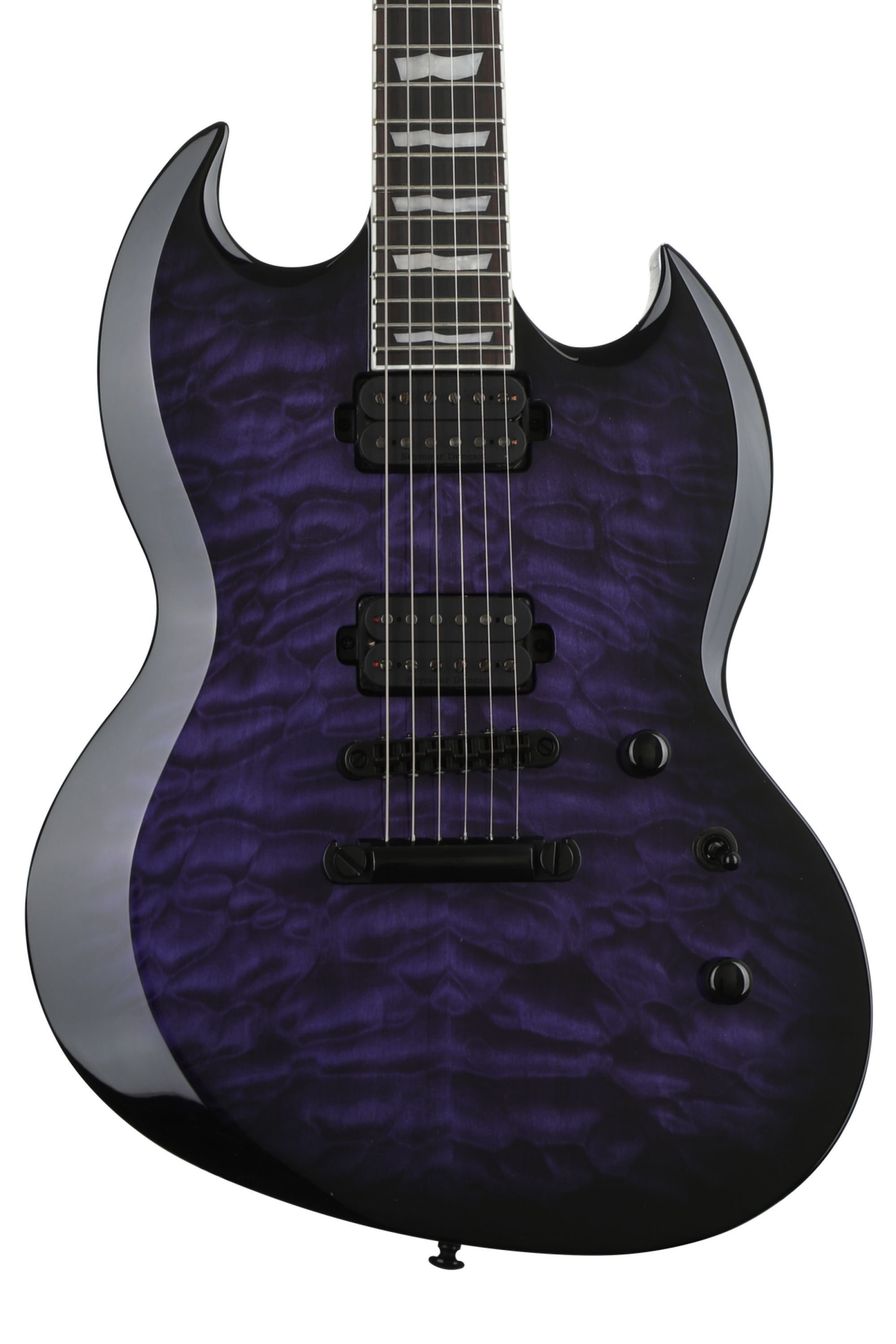 ESP LTD Viper-1000 QM - See Thru Purple Sunburst | Sweetwater