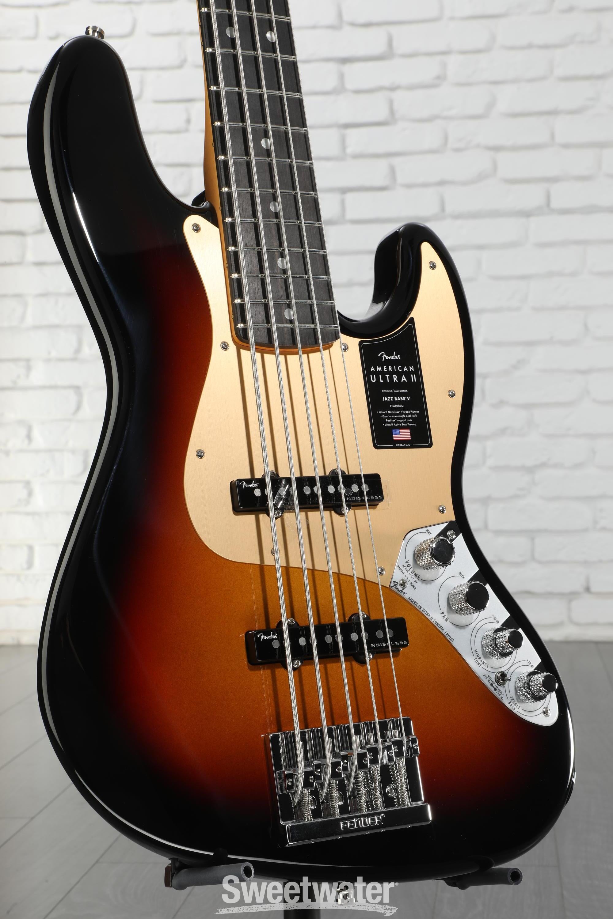 ベース Fender USA American Ultra II Jazz Bass Fender American Ultra II Jazz Bass V Ebony Fingerboard