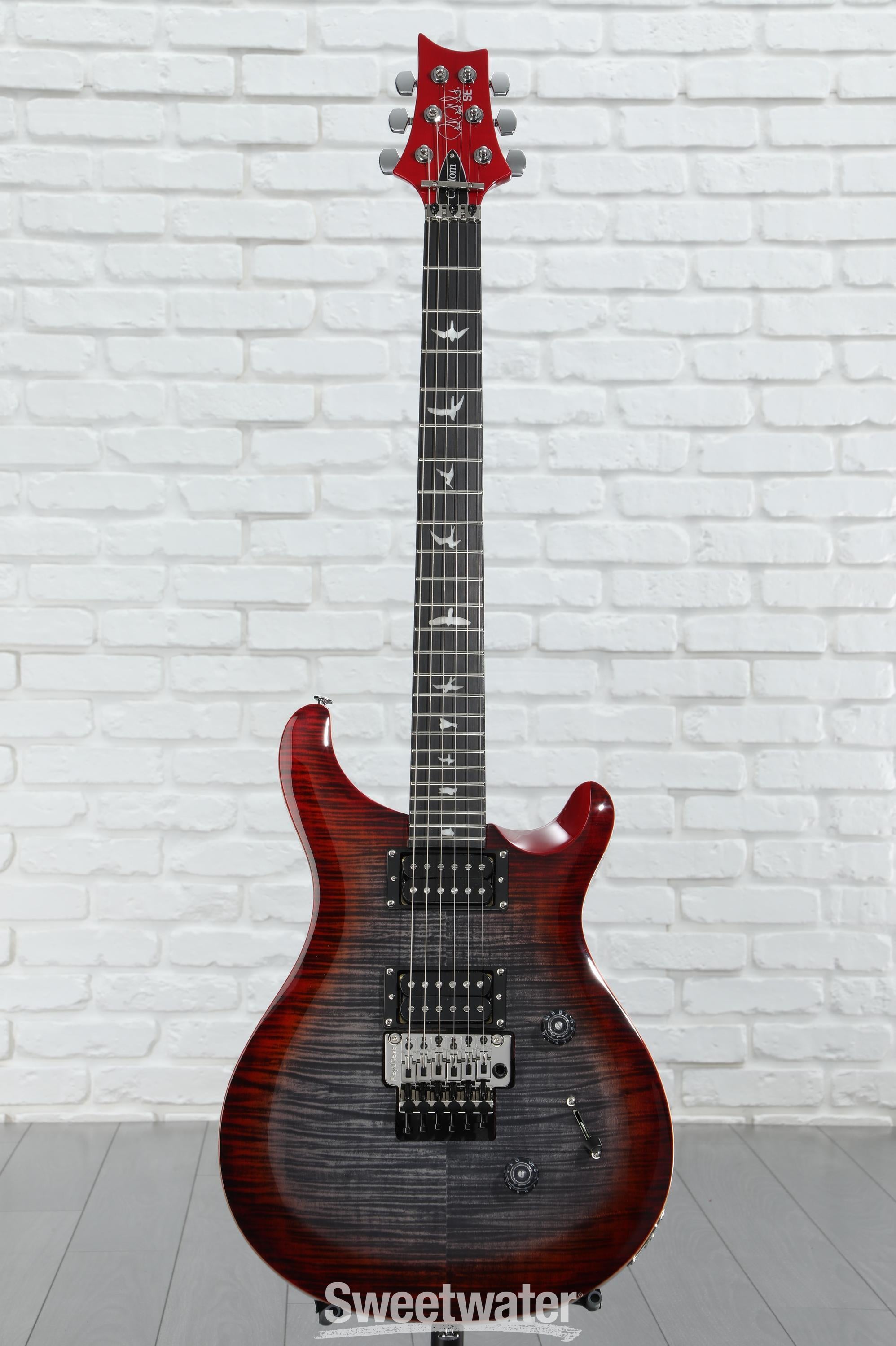 v*s様 PRS SE Custom24 Floyd charcoal burs PRS SE Custom 24 Floyd Electric Guitar - Charcoal Cherry