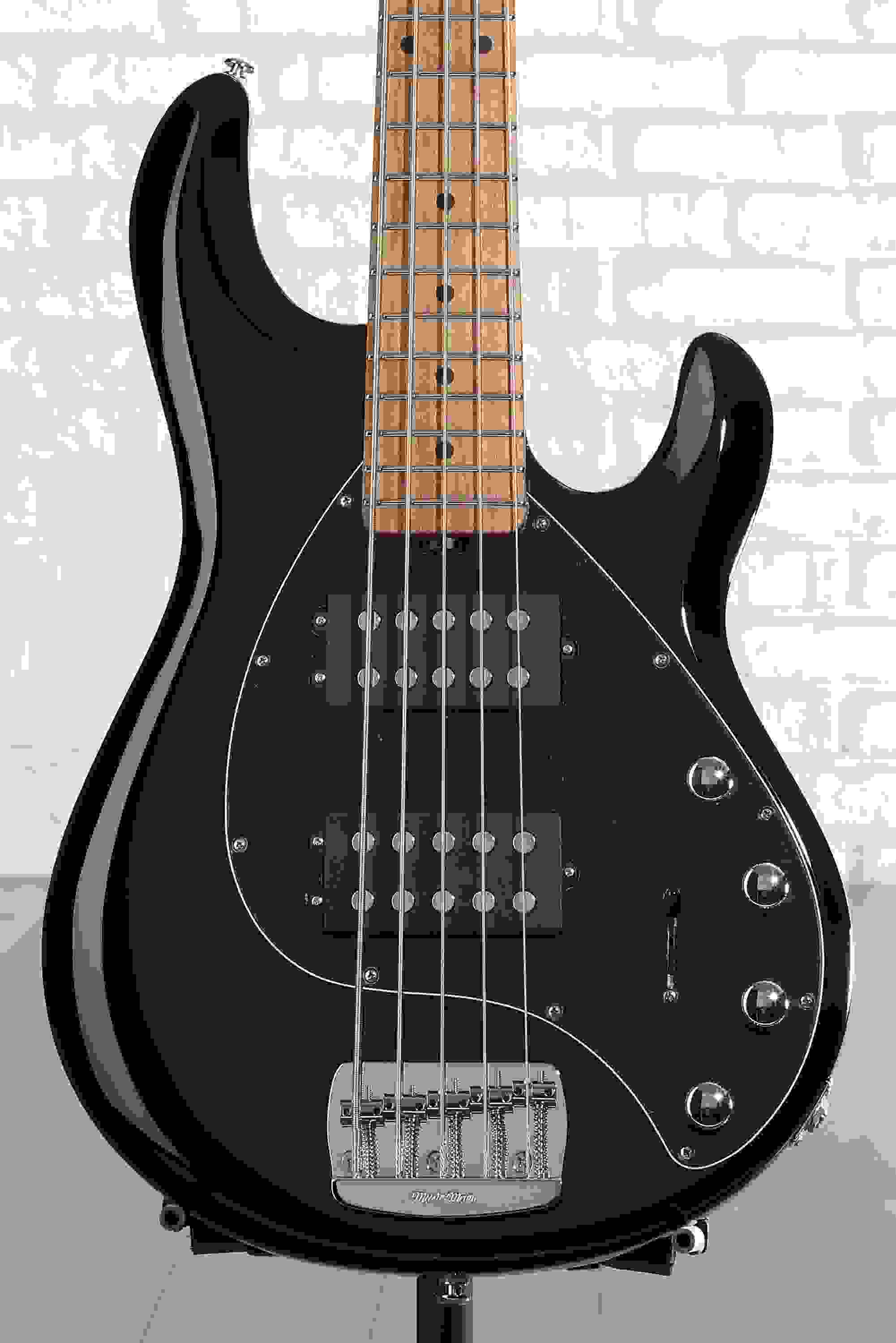 Ernie Ball Music Man StingRay Special 5 HH Bass Guitar - Black with Maple Fingerboard
