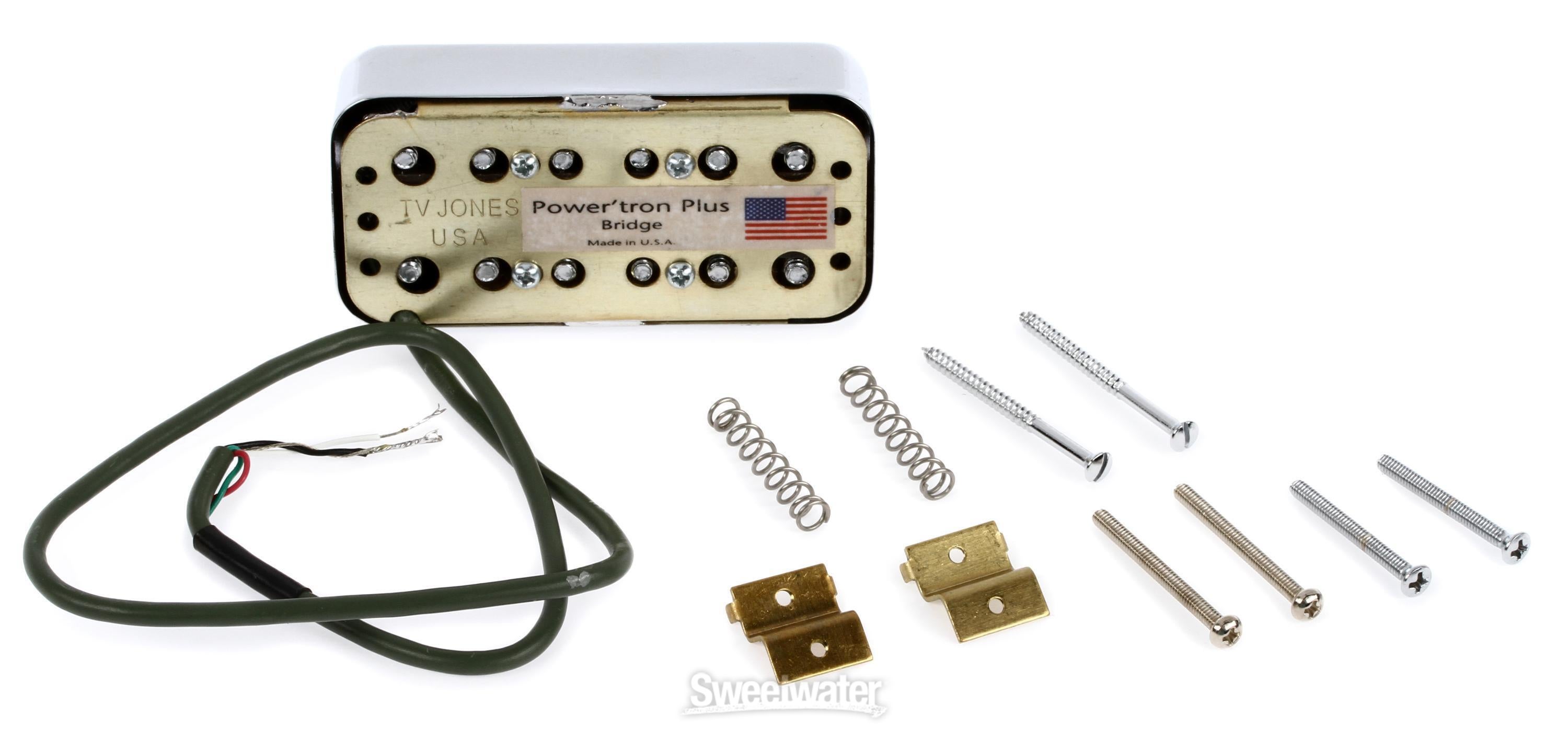 TV Jones Power'Tron Plus Bridge Humbucker Pickup - Chrome | Sweetwater