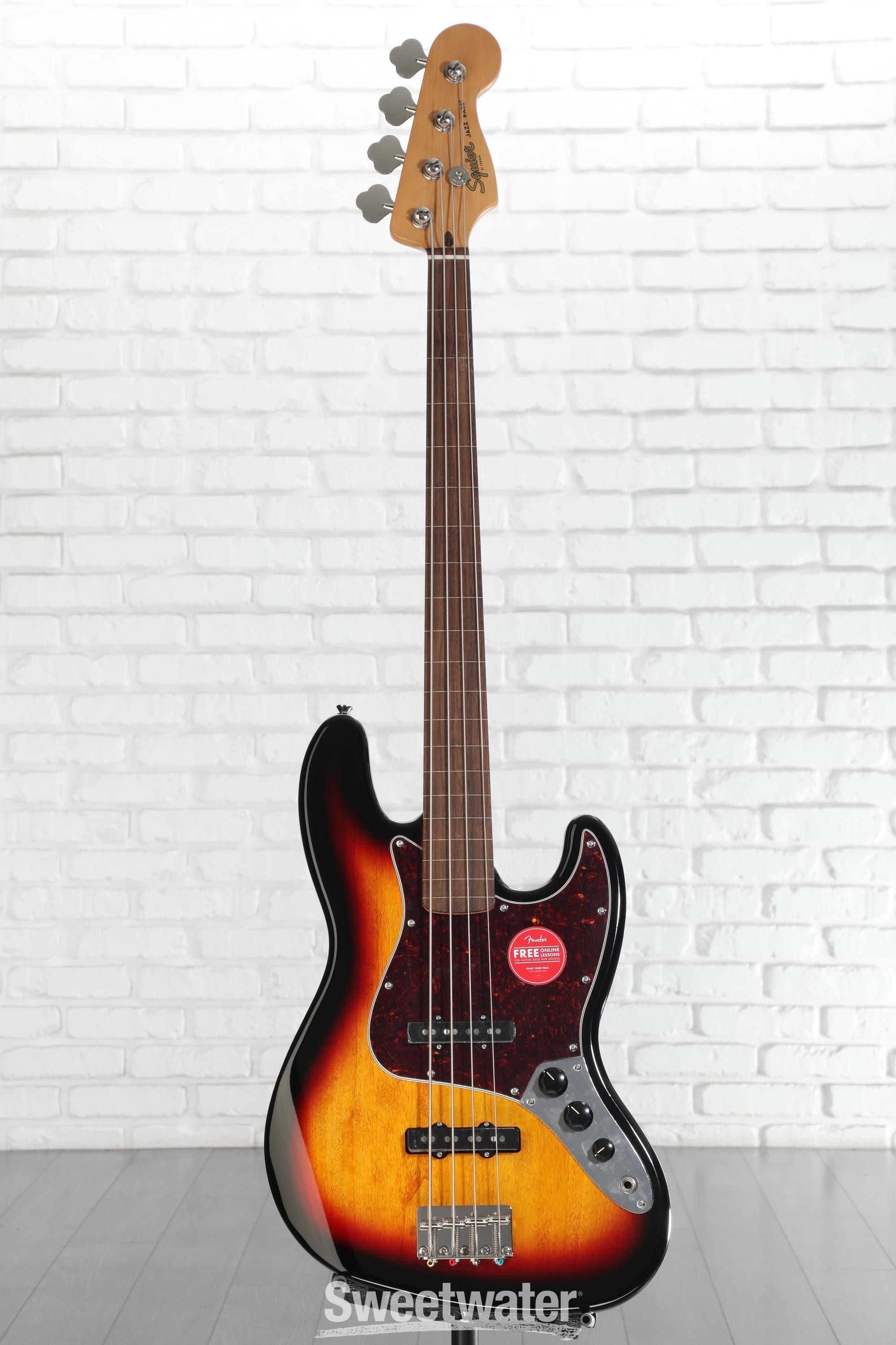 Squier Classic Vibe '60s Fretless Jazz Bass - 3-Tone Sunburst