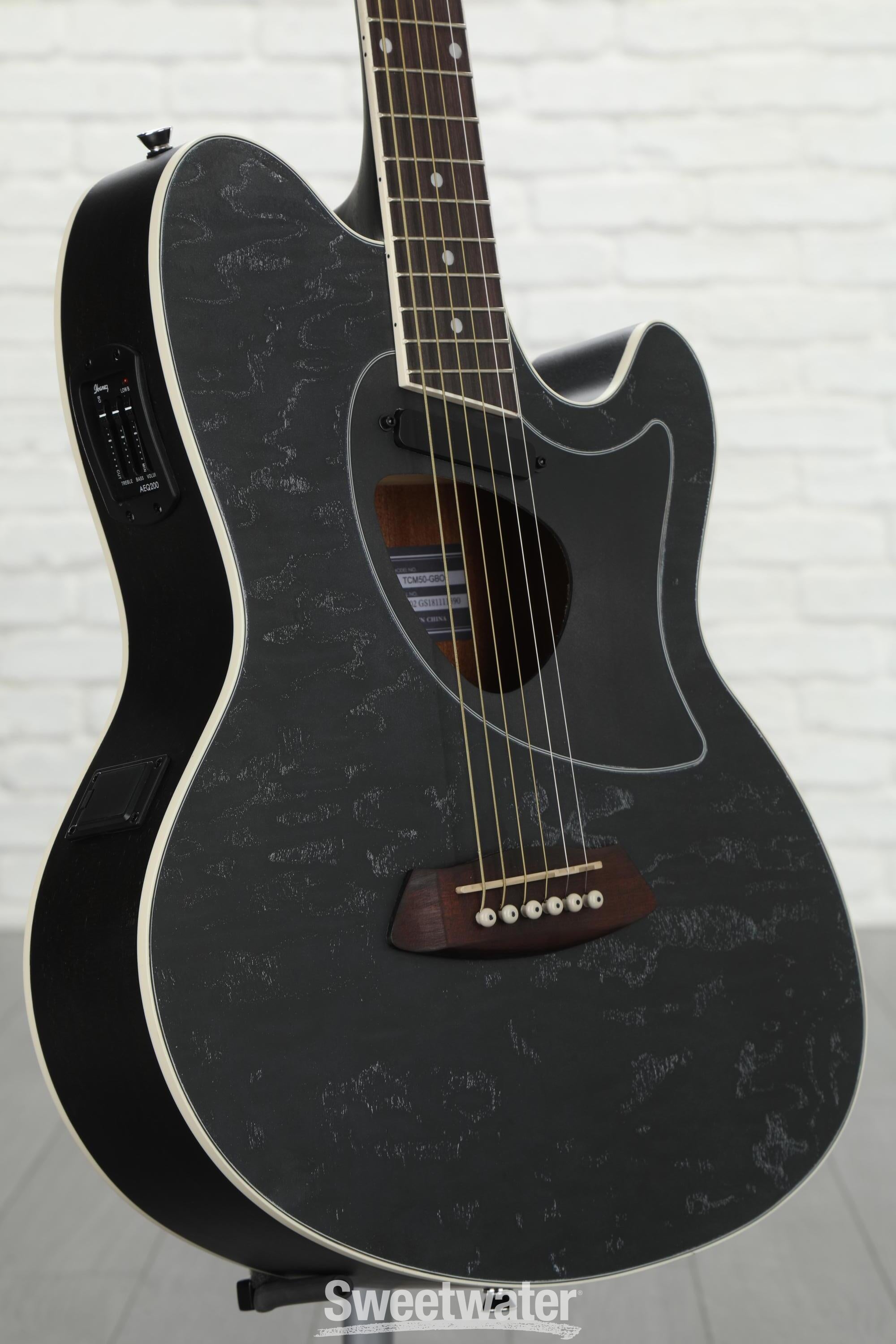 Ibanez Talman TCM50 - Galaxy Black Open Pore | Sweetwater
