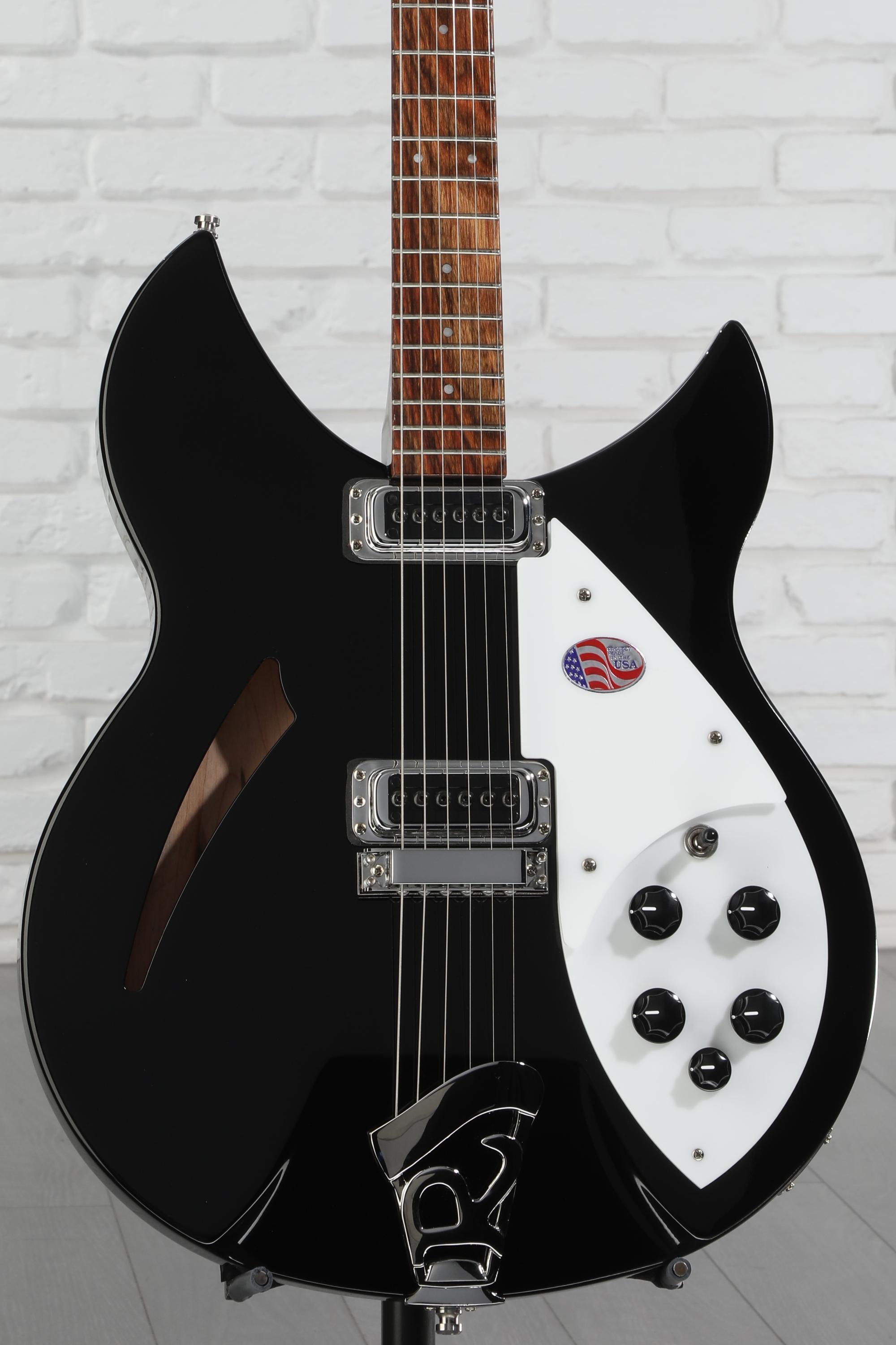 Rickenbacker 330 ブラックエレキギター Rickenbacker-330エレキギター,黒,色,半中空ボディ,高品質,送料