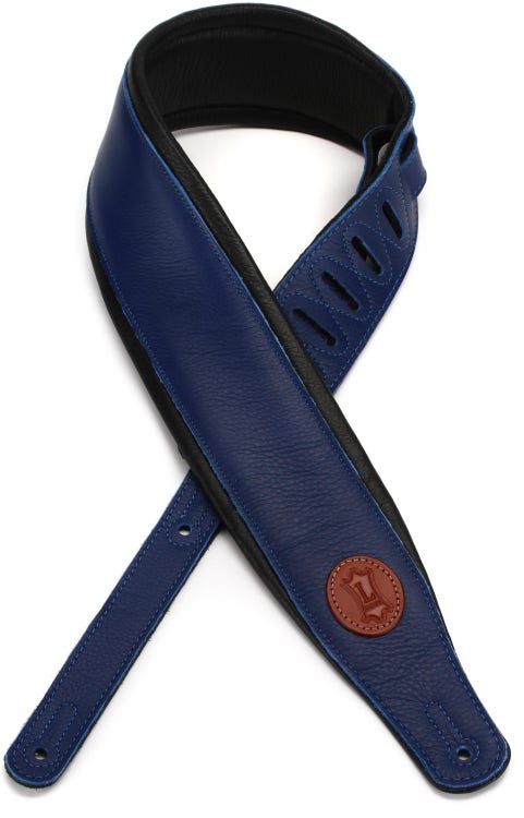 Levy's MSS2 Garment Leather Guitar Strap - Blue