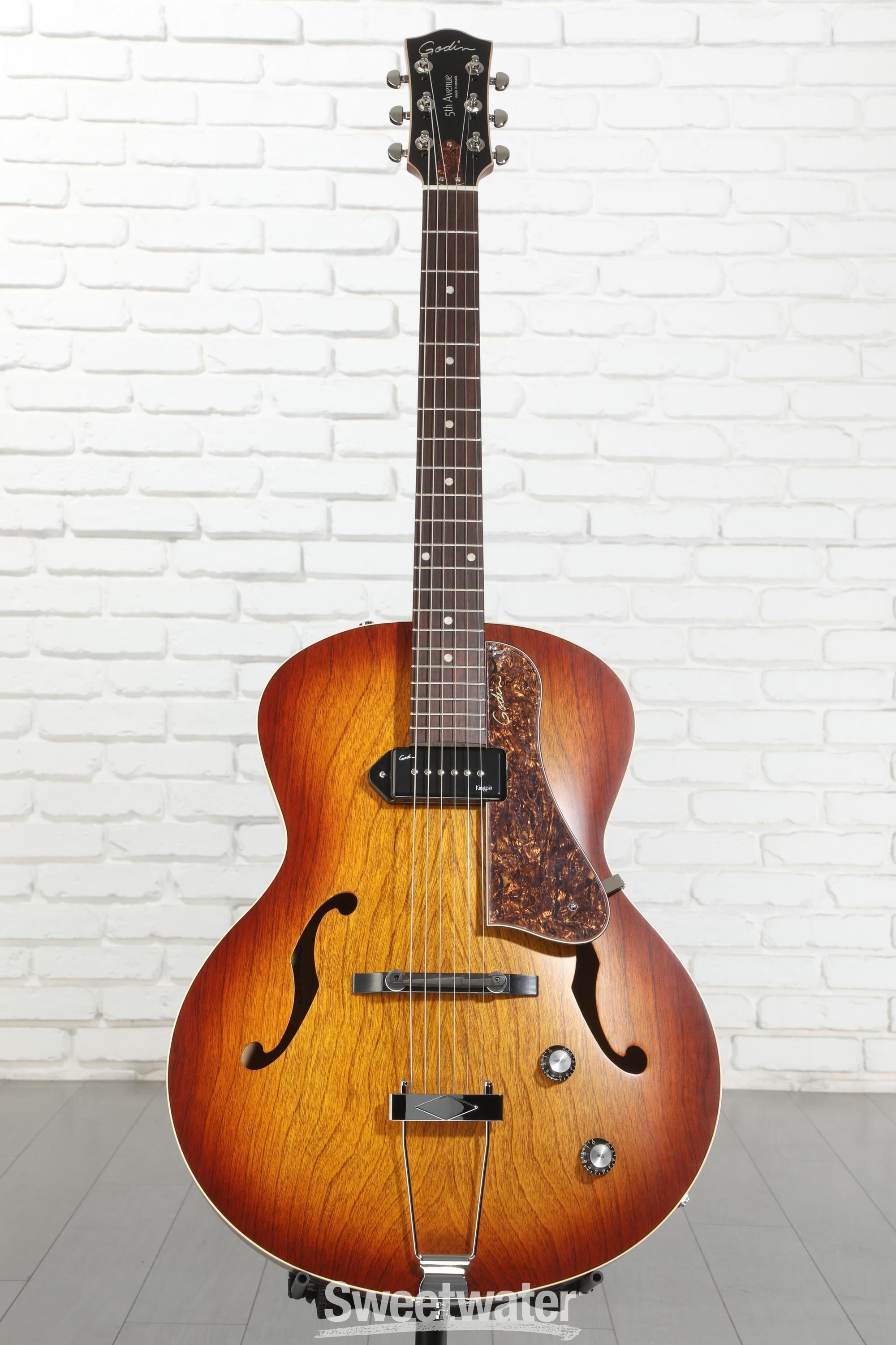 Godin 5th Avenue Kingpin Hollowbody Electric Guitar - Cognac Burst