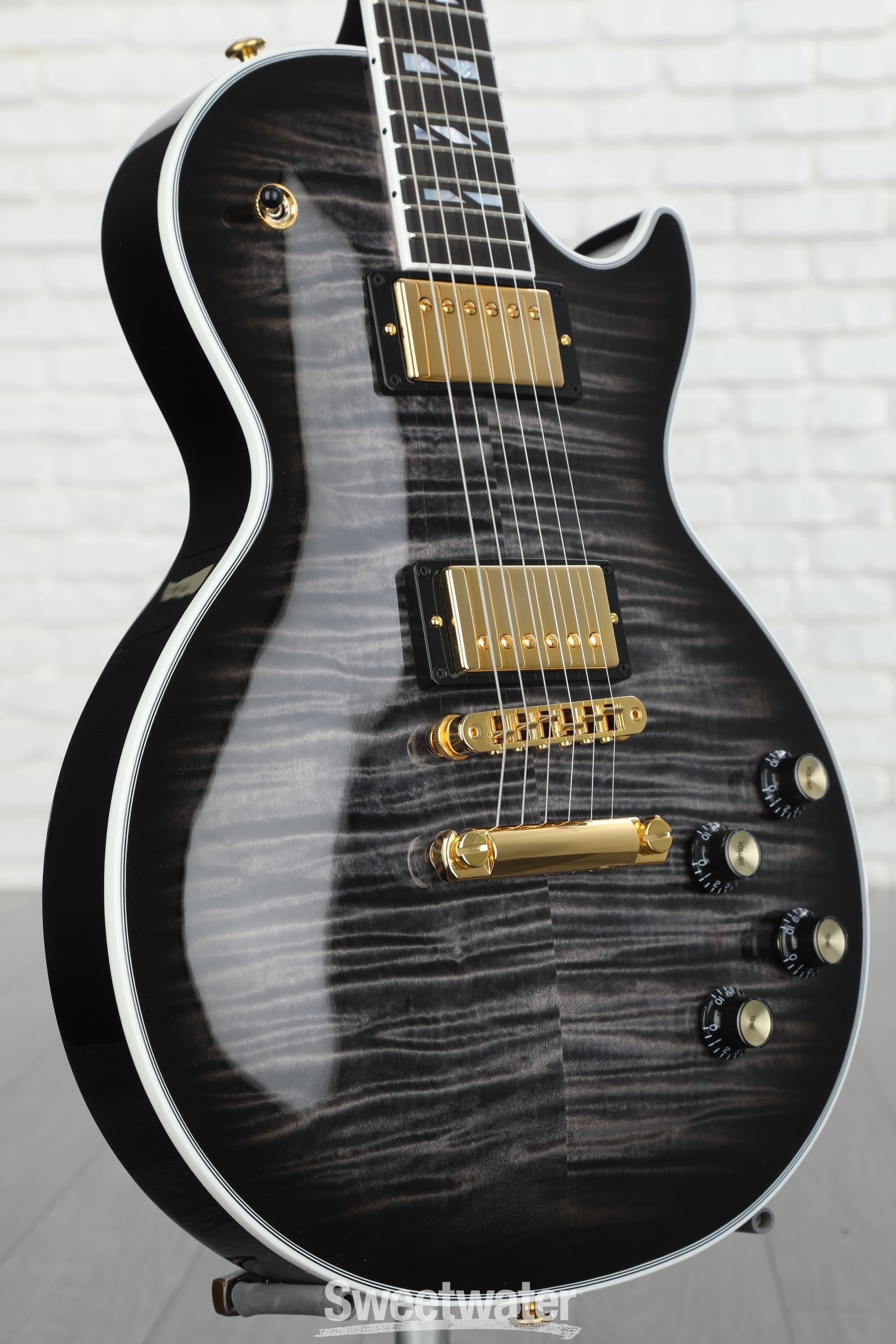 Gibson Les Paul Supreme Electric Guitar - Trans Ebony Burst 