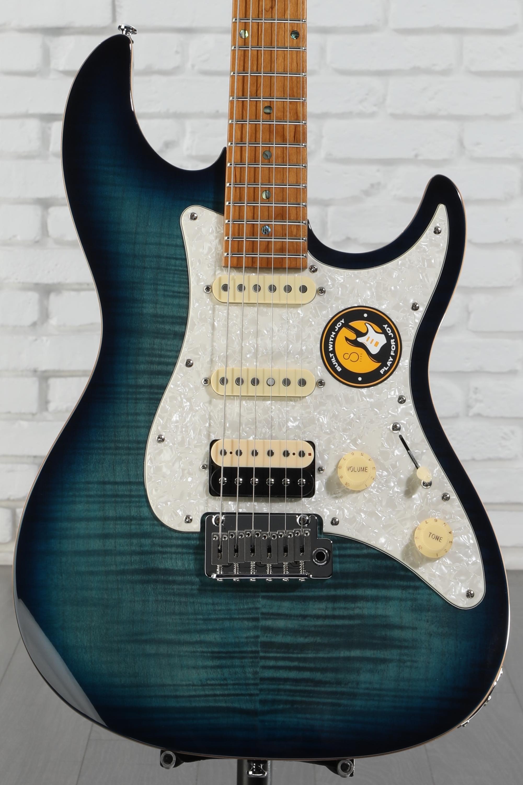 SIRE S7 FM 美品　ストラトキャスター　送料込 Sire Larry Carlton S7 FM Electric Guitar - Transparent Blue