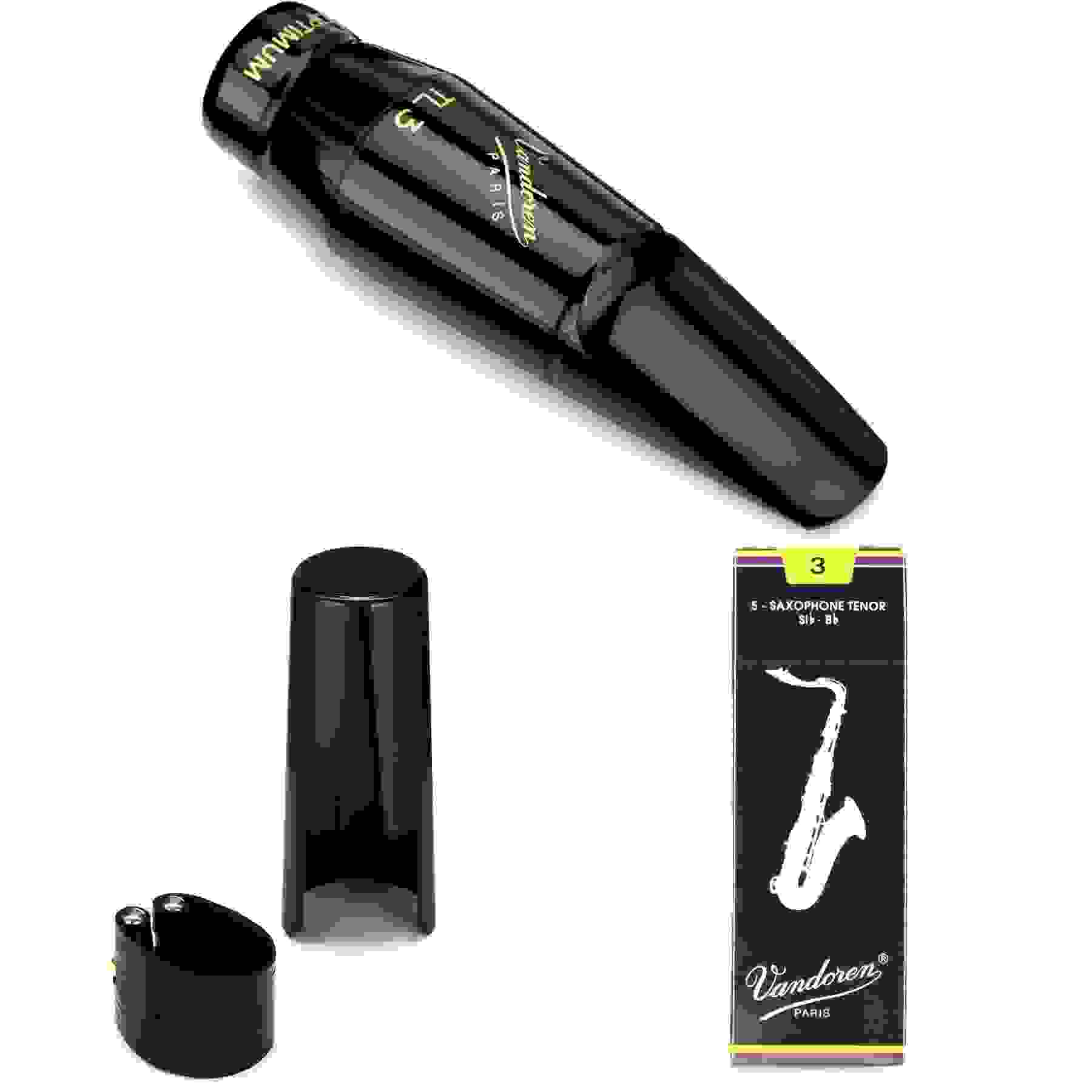 Vandoren SM721 Optimum Tenor Saxophone Mouthpiece, Ligature, and Reeds Bundle - TL3/3.0
