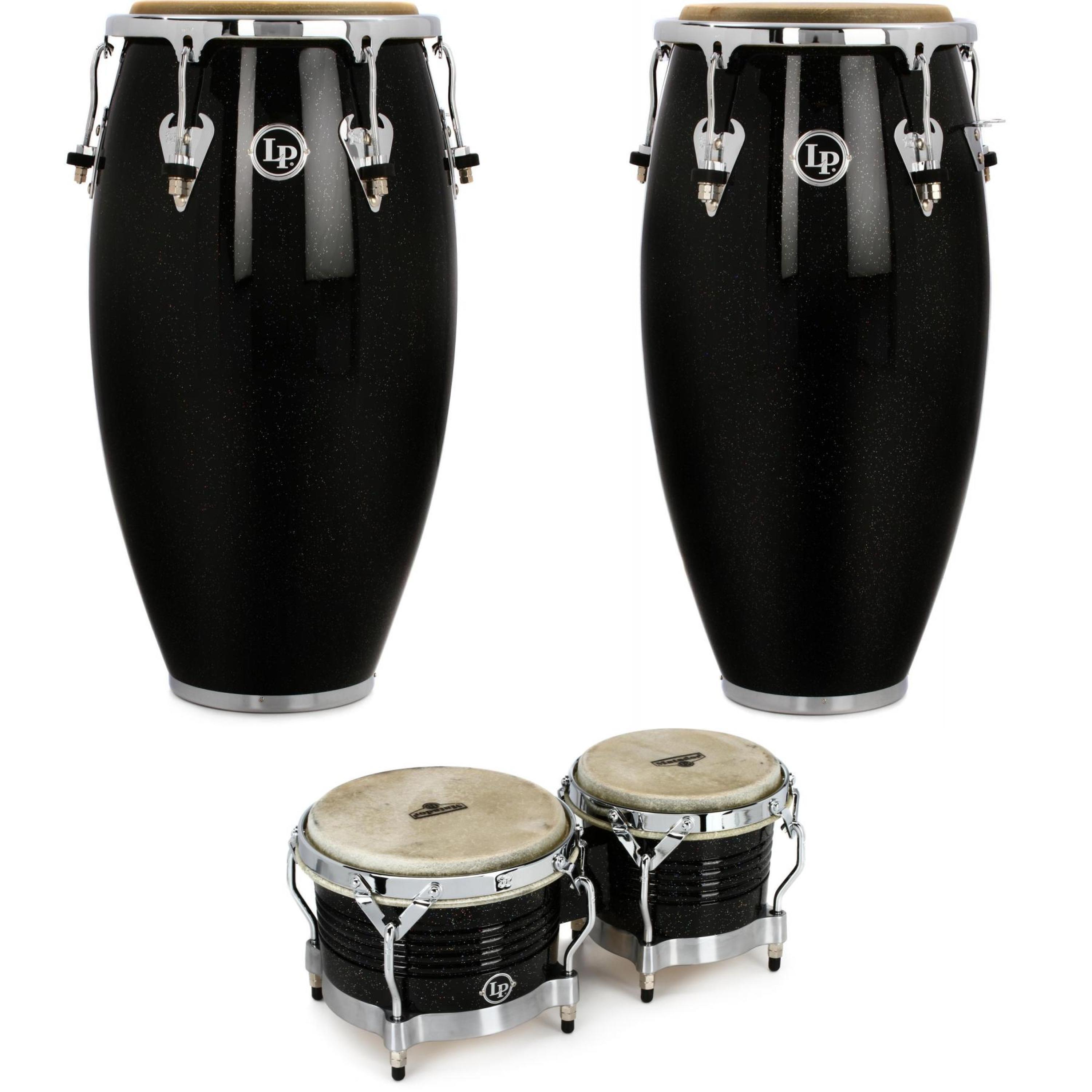 Latin Percussion Matador Wood Conga Set with Bongos 11/11.75 inch