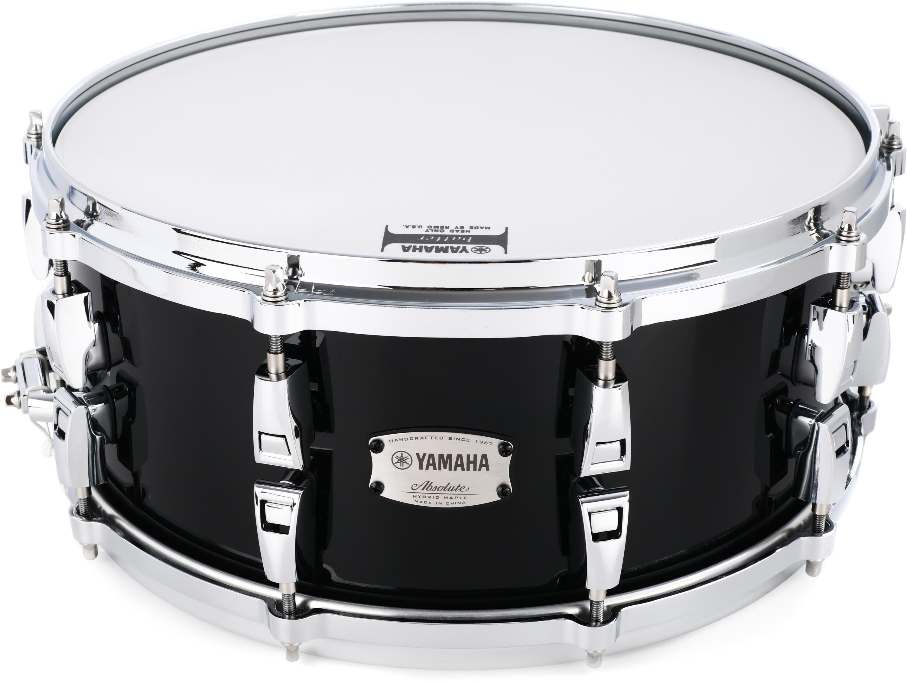 Yamaha AMS-1460 Absolute Hybrid Maple 6 x 14-inch Snare Drum - Solid Black