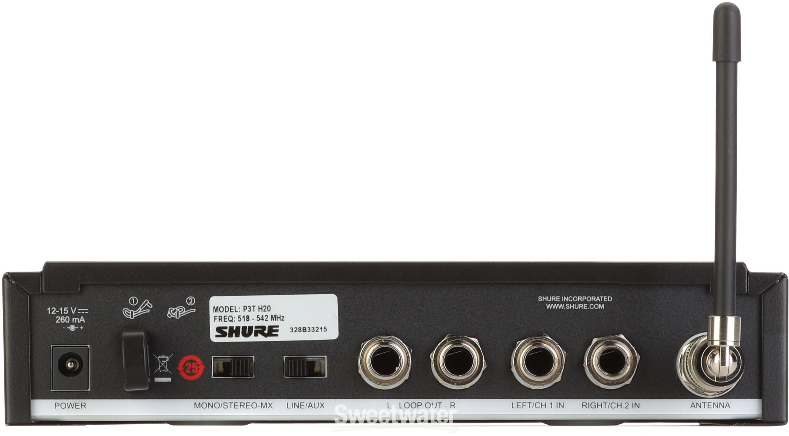 Shure PSM300 P3TRA215CL Wireless In-ear Monitor System - H20 Band
