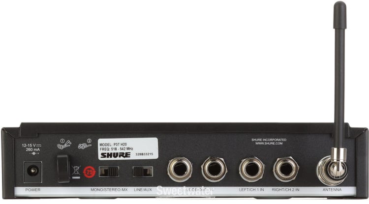 Shure PSM300 P3TRA215CL Wireless In-ear Monitor System - H20 Band
