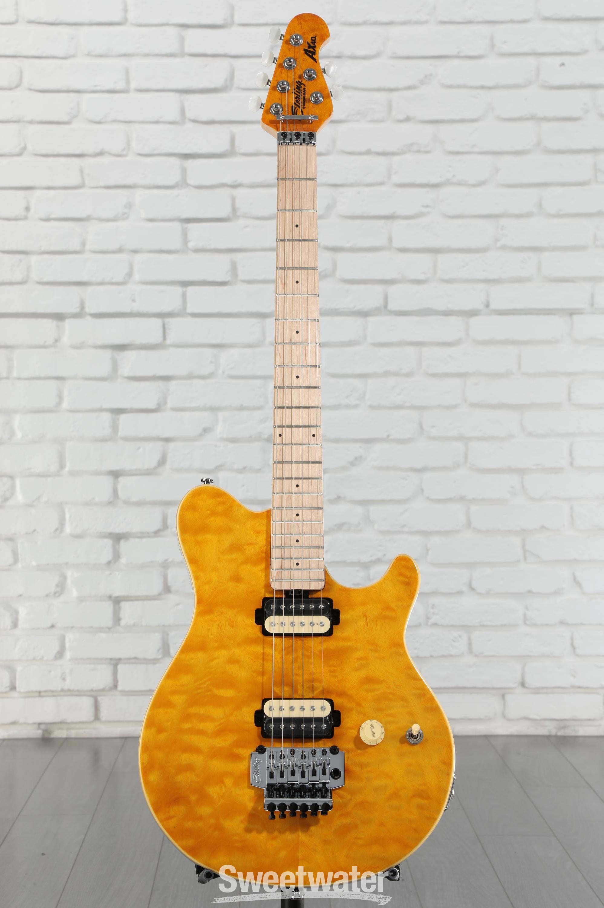 Sterling By Music Man Axis Quilted Maple Electric Guitar - Trans