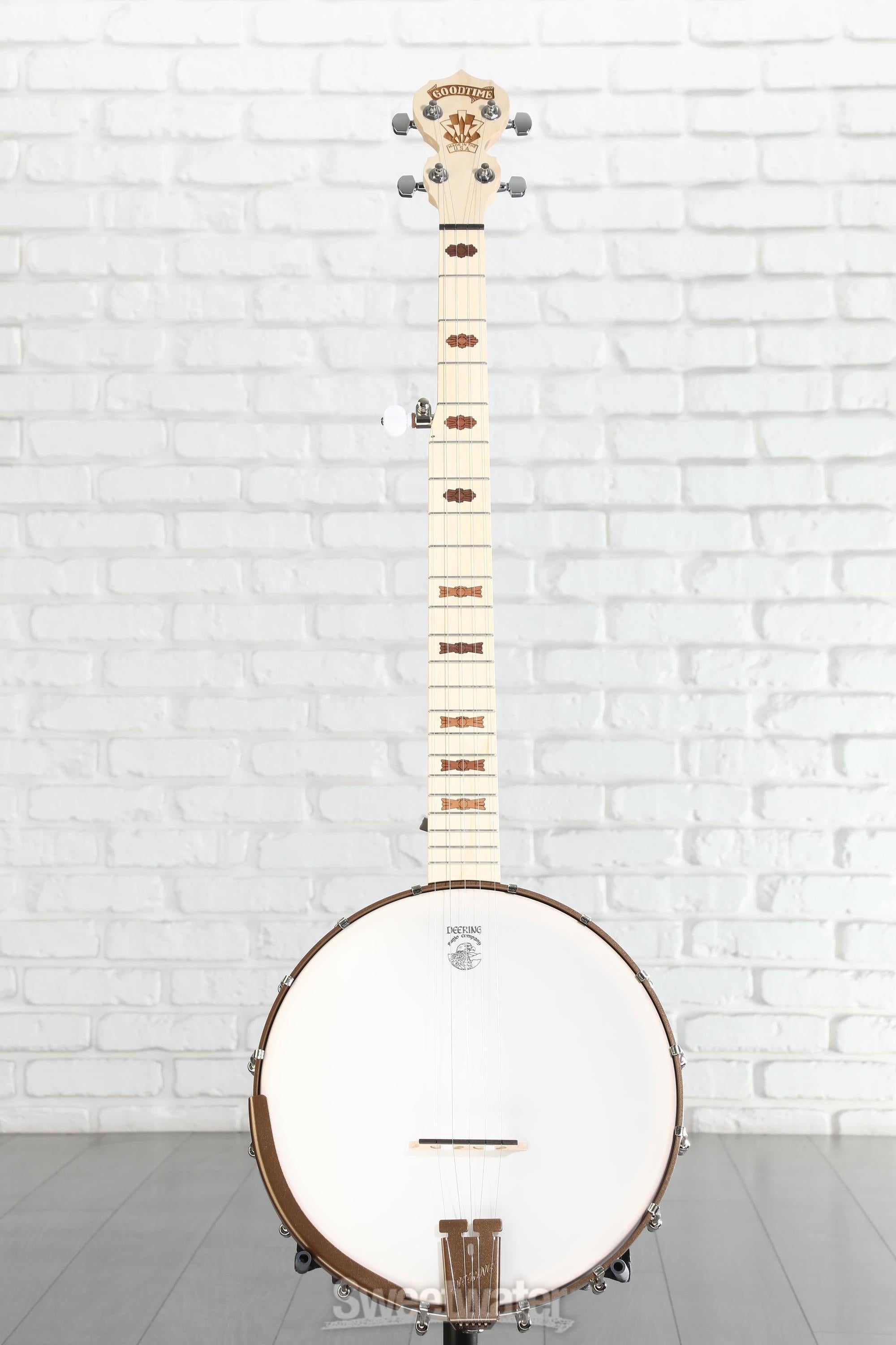 Deering Goodtime Open-back 5-string Banjo - Blonde Satin | Sweetwater
