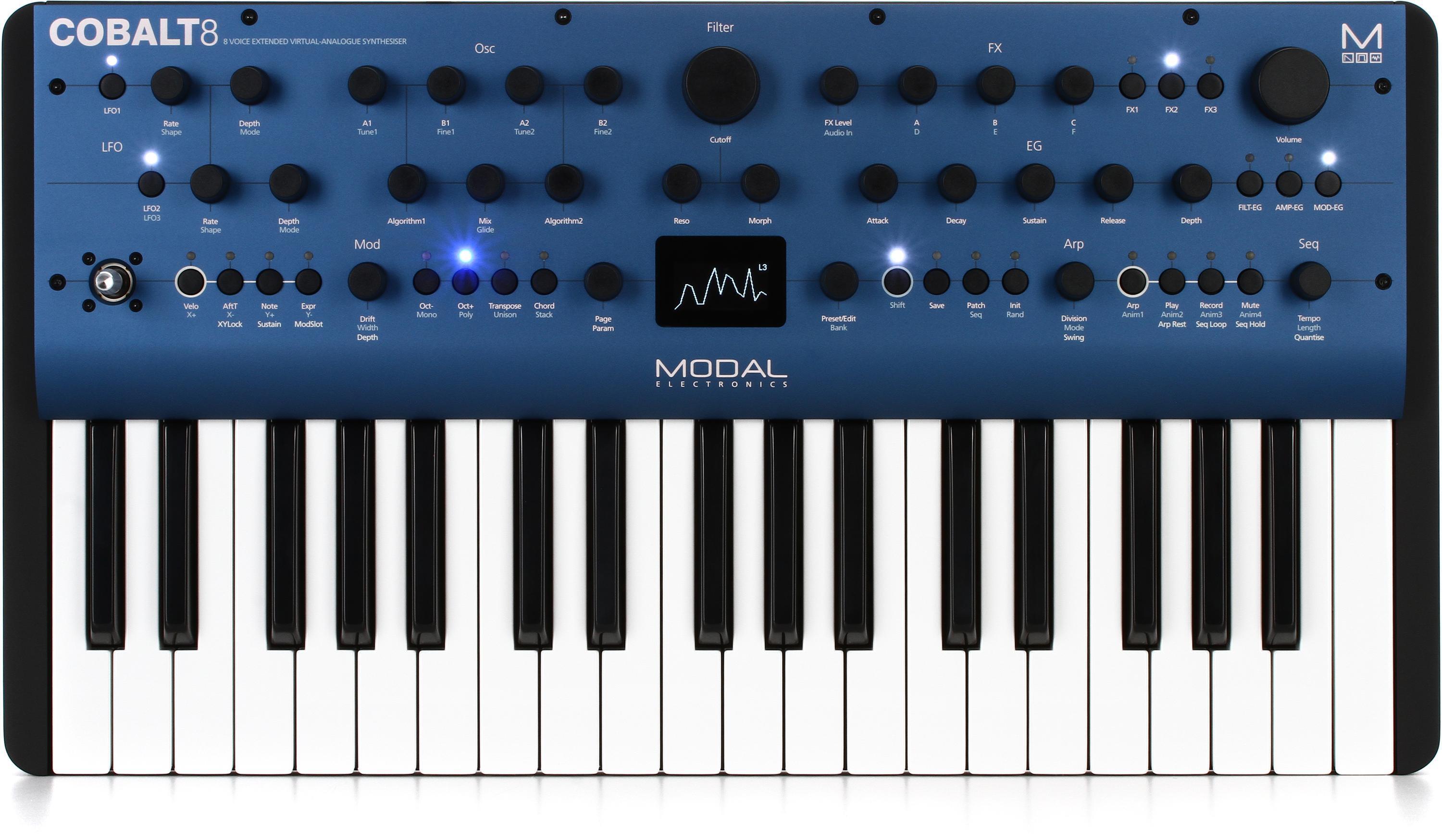 Modal Electronics Cobalt8 37-key 8-voice Extended Virtual Analog Synthesizer